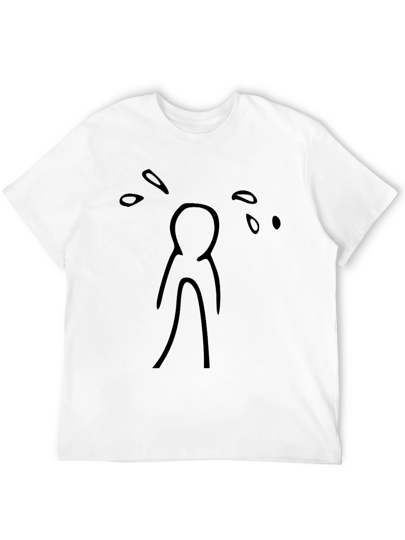 Black Distressed Stick Figure Graphic Tee view 12