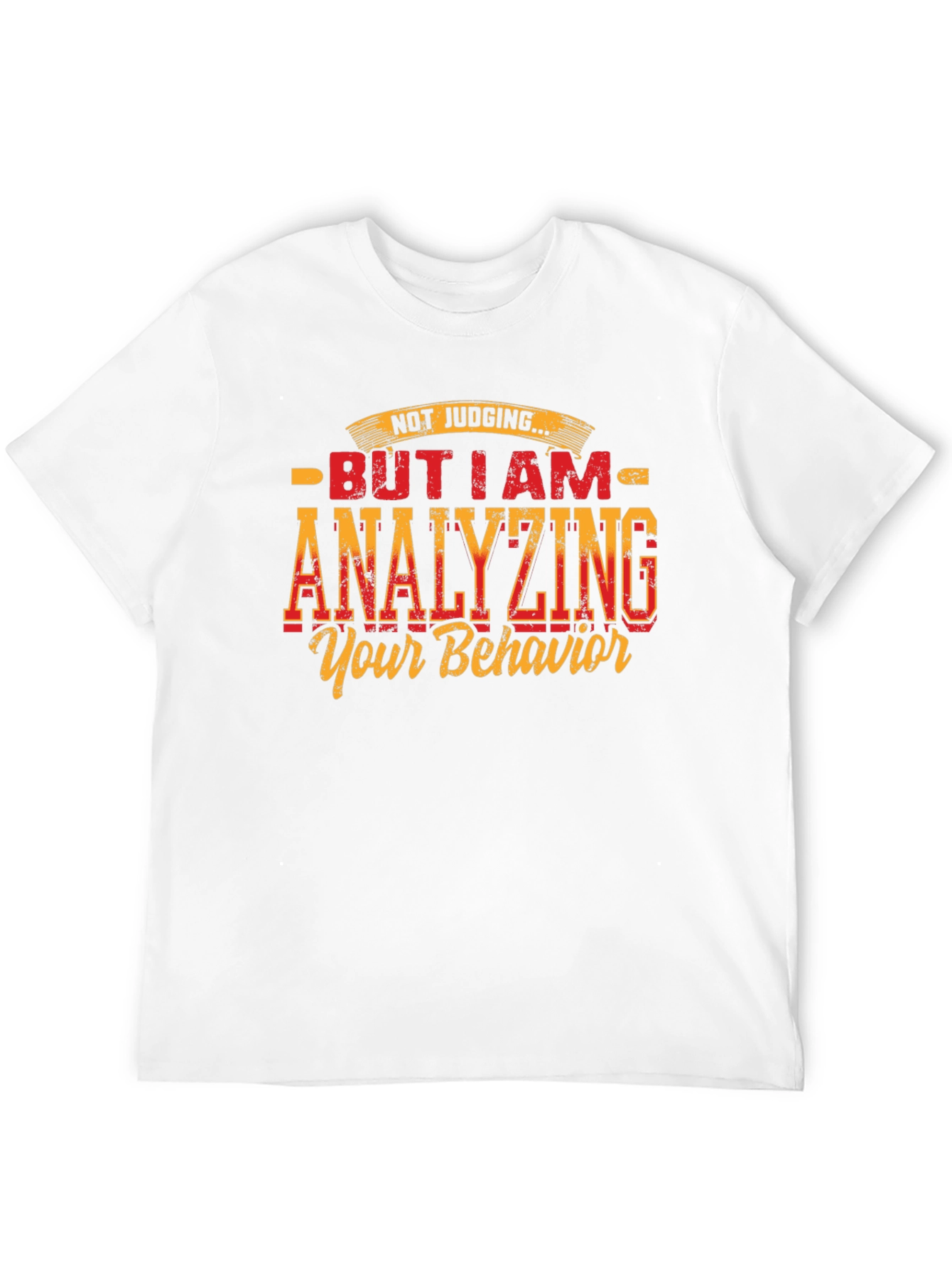 Black Analyzing Behavior Graphic Tee - Humorous Design view 12