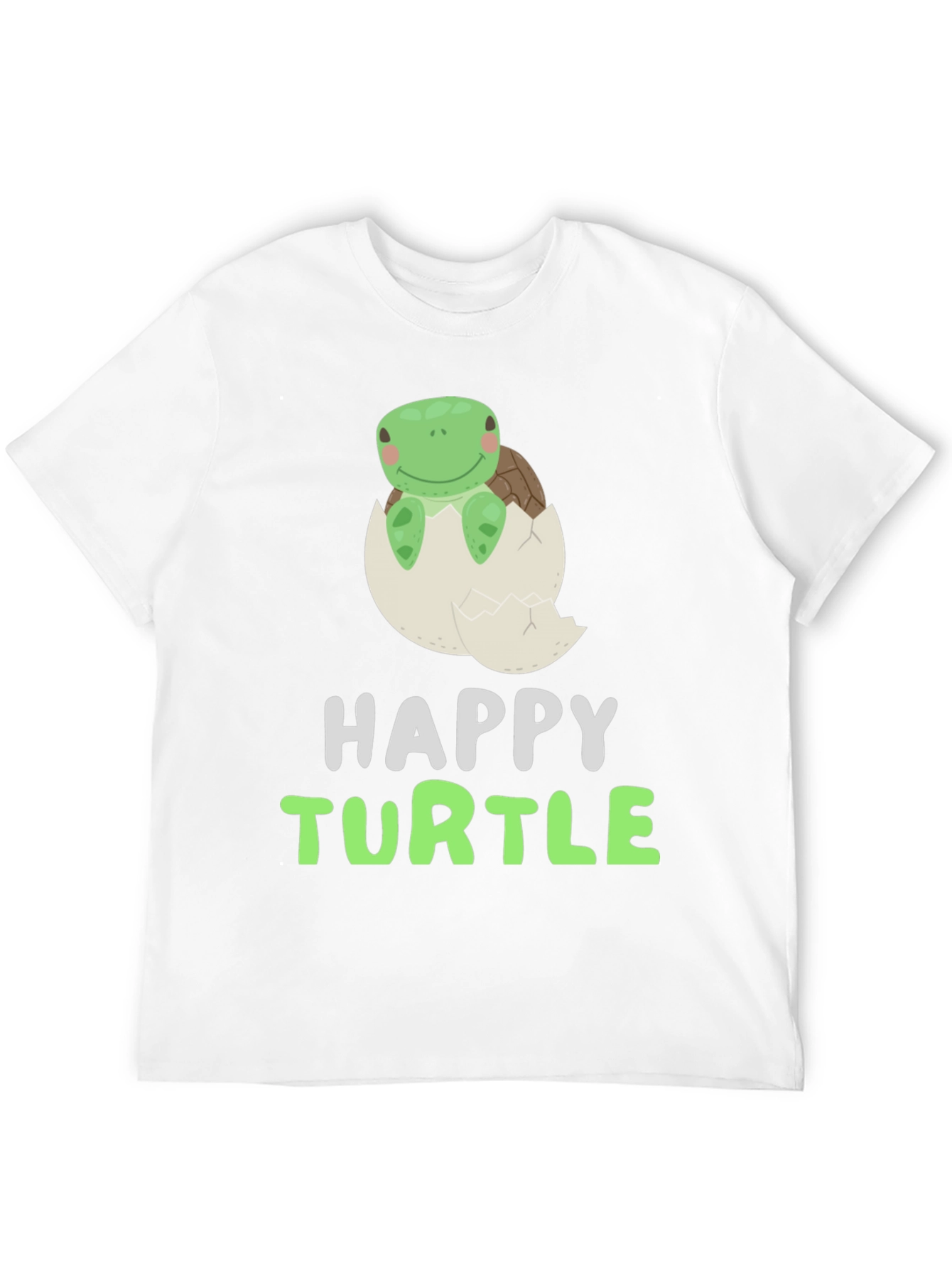 Black Happy Turtle Tee - Cute Animal Graphic T-Shirt view 12