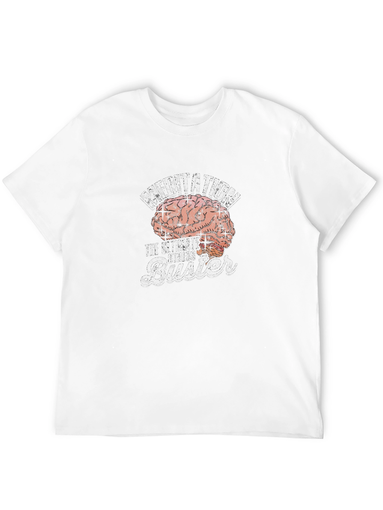 Black Meditation Brain T-Shirt - Ultimate Stress Buster view 12