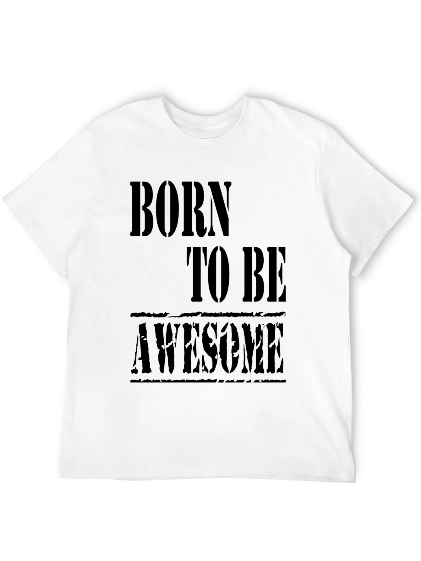 Black Born to be Awesome Black T-Shirt view 12