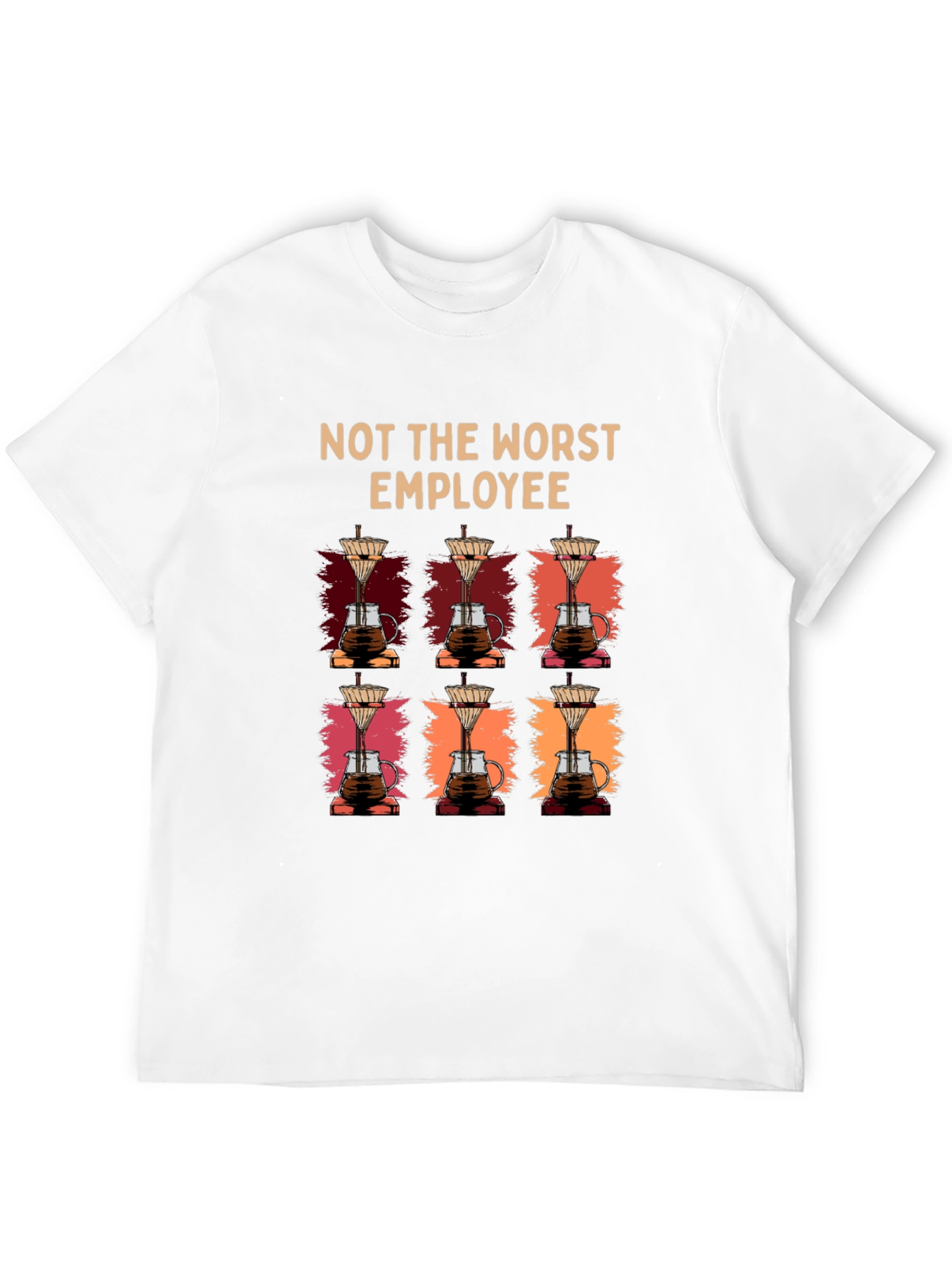 Black Not The Worst Employee Coffee T-Shirt view 12