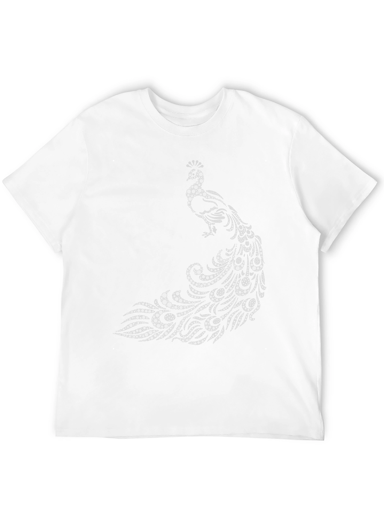 Black Peacock Graphic Tee - Stylish Black Cotton T-Shirt view 12