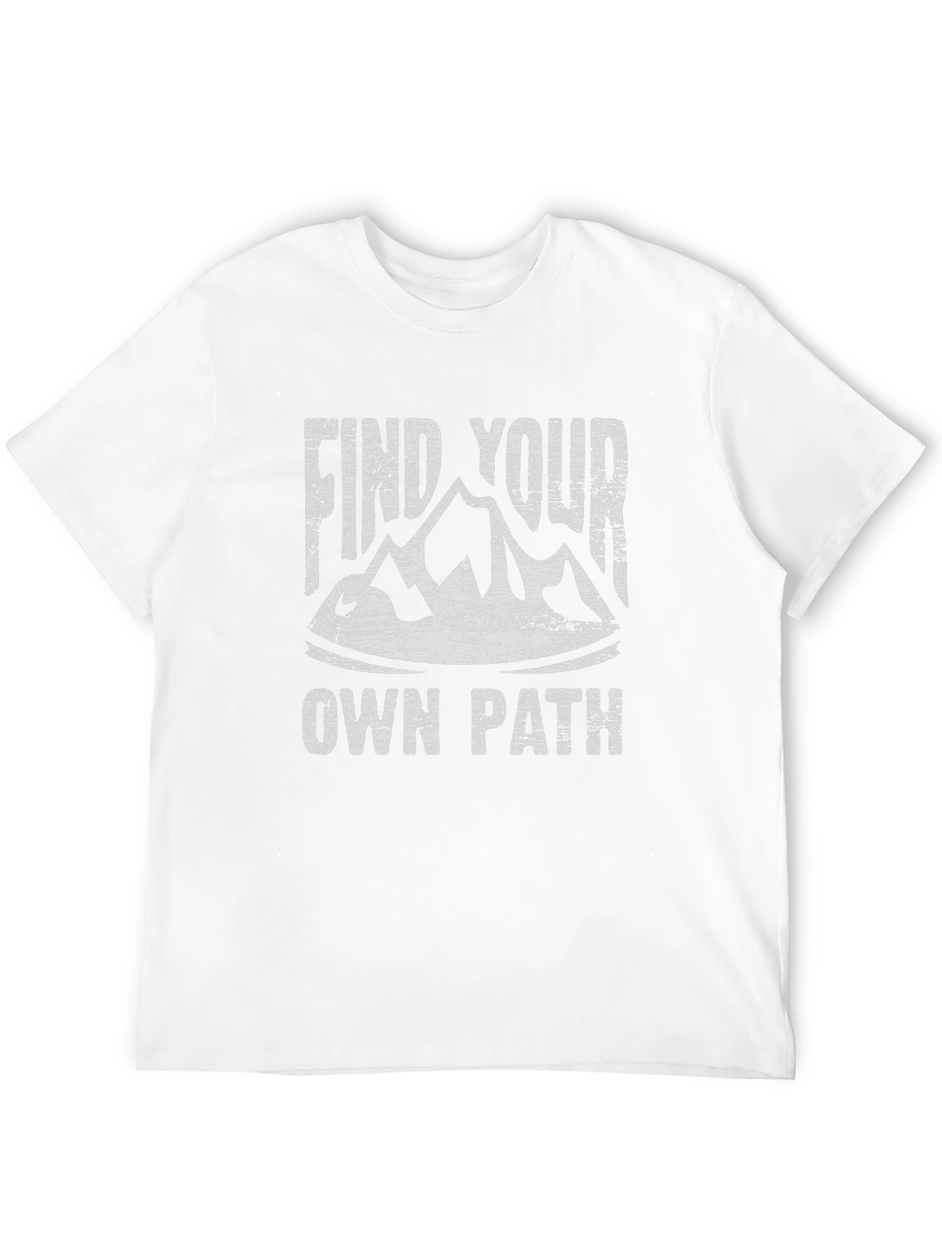 Black Find Your Own Path T-Shirt Black Cotton Graphic Tee view 12