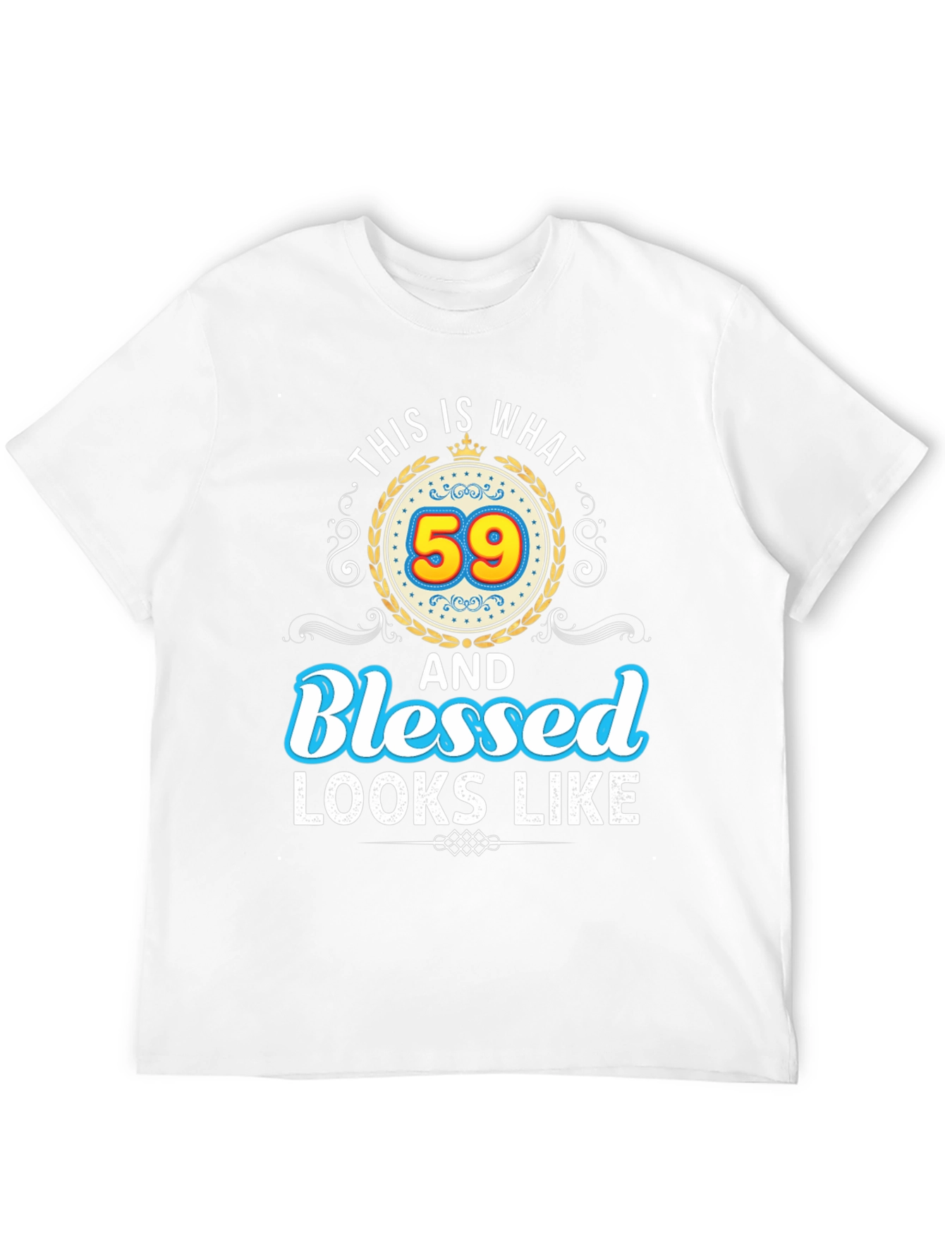 Black 59th Birthday Blessed T-Shirt view 12