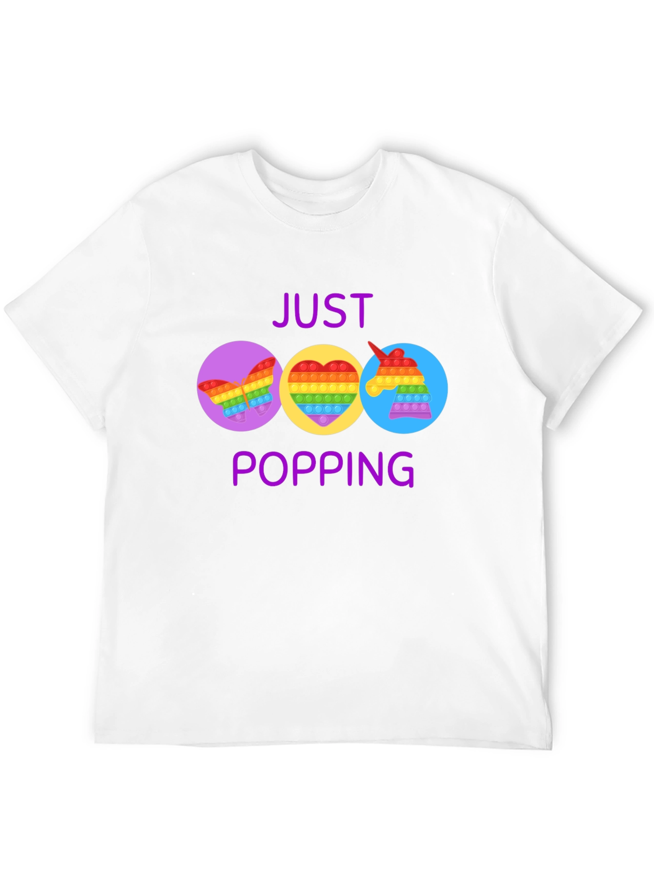 Black Just Popping Pop It Graphic T-Shirt view 12