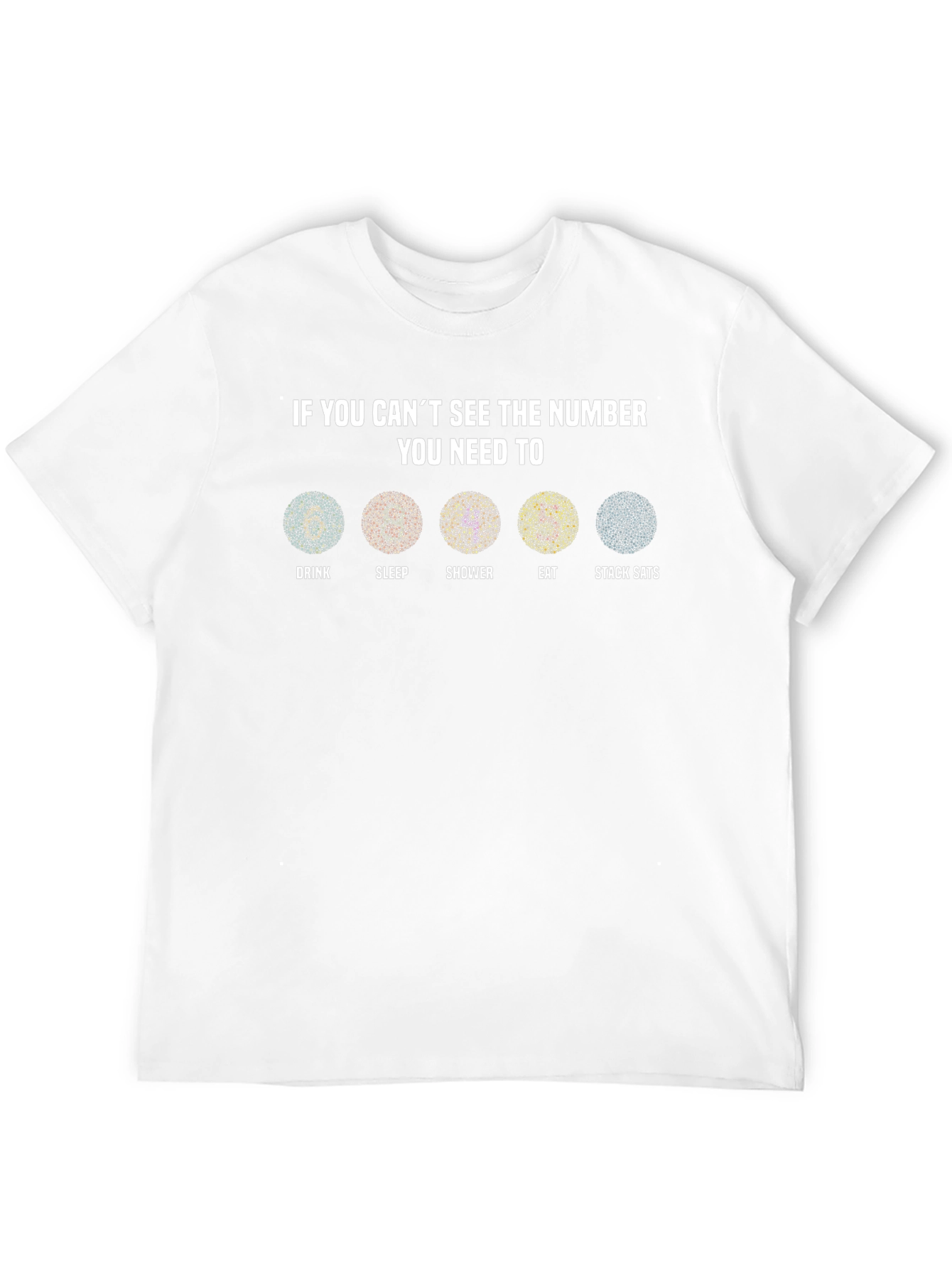 Black Color Blindness Test Funny T-Shirt view 12
