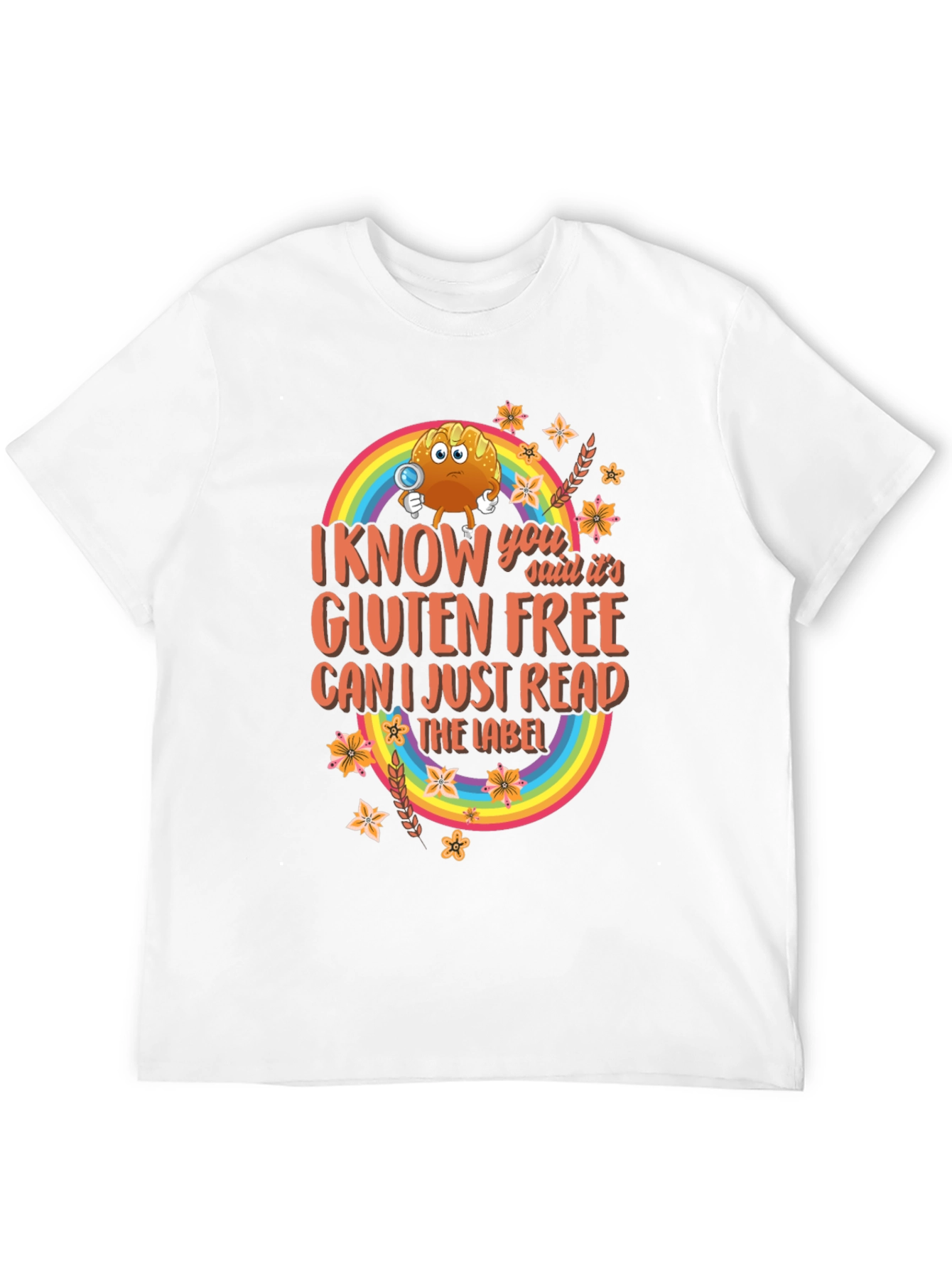 Black Gluten-Free T-Shirt: "Can I Just Read the Label?" view 12
