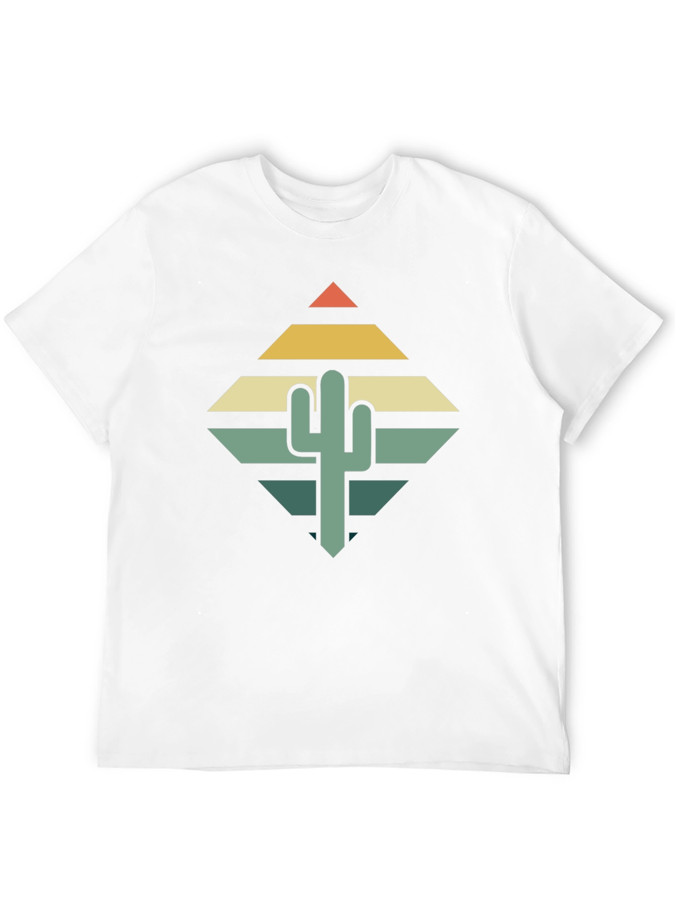 Black Retro Cactus Graphic Tee - Desert Vibes T-Shirt view 12