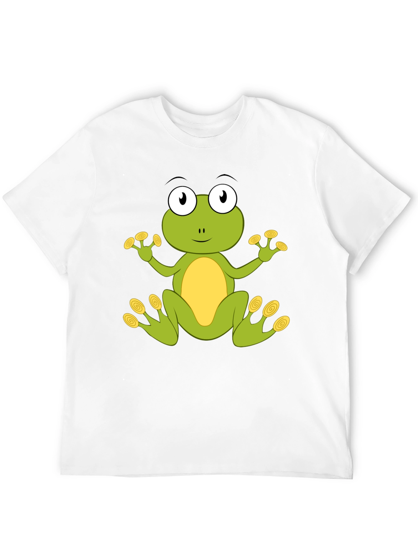 Black Cute Frog Graphic T-Shirt - Black Cotton Blend view 12