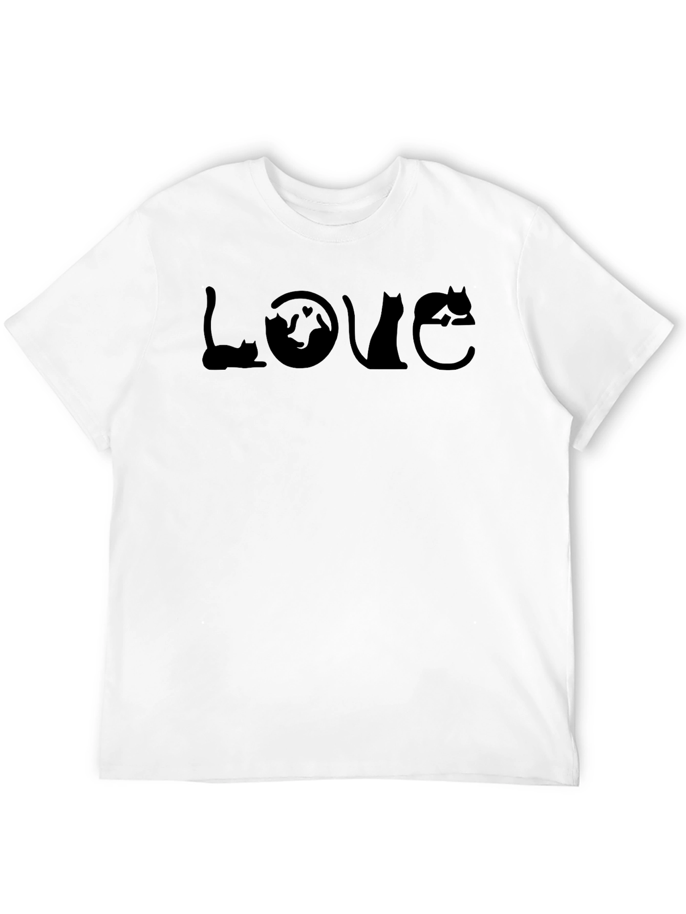 Black Cat LOVE T-Shirt - Stylish Graphic Tee view 12