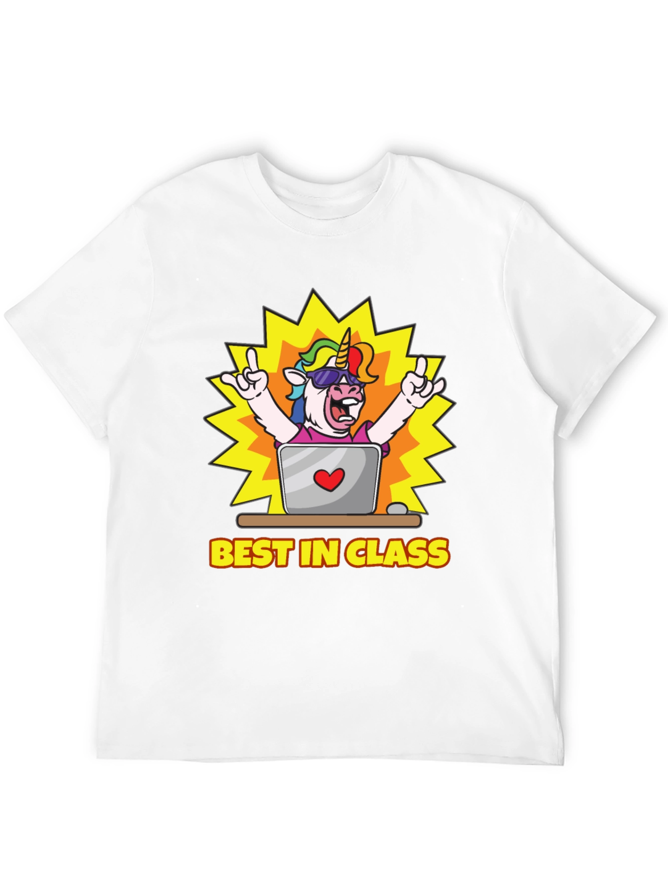 Black Best in Class Unicorn T-Shirt - Novelty Graphic Tee view 12
