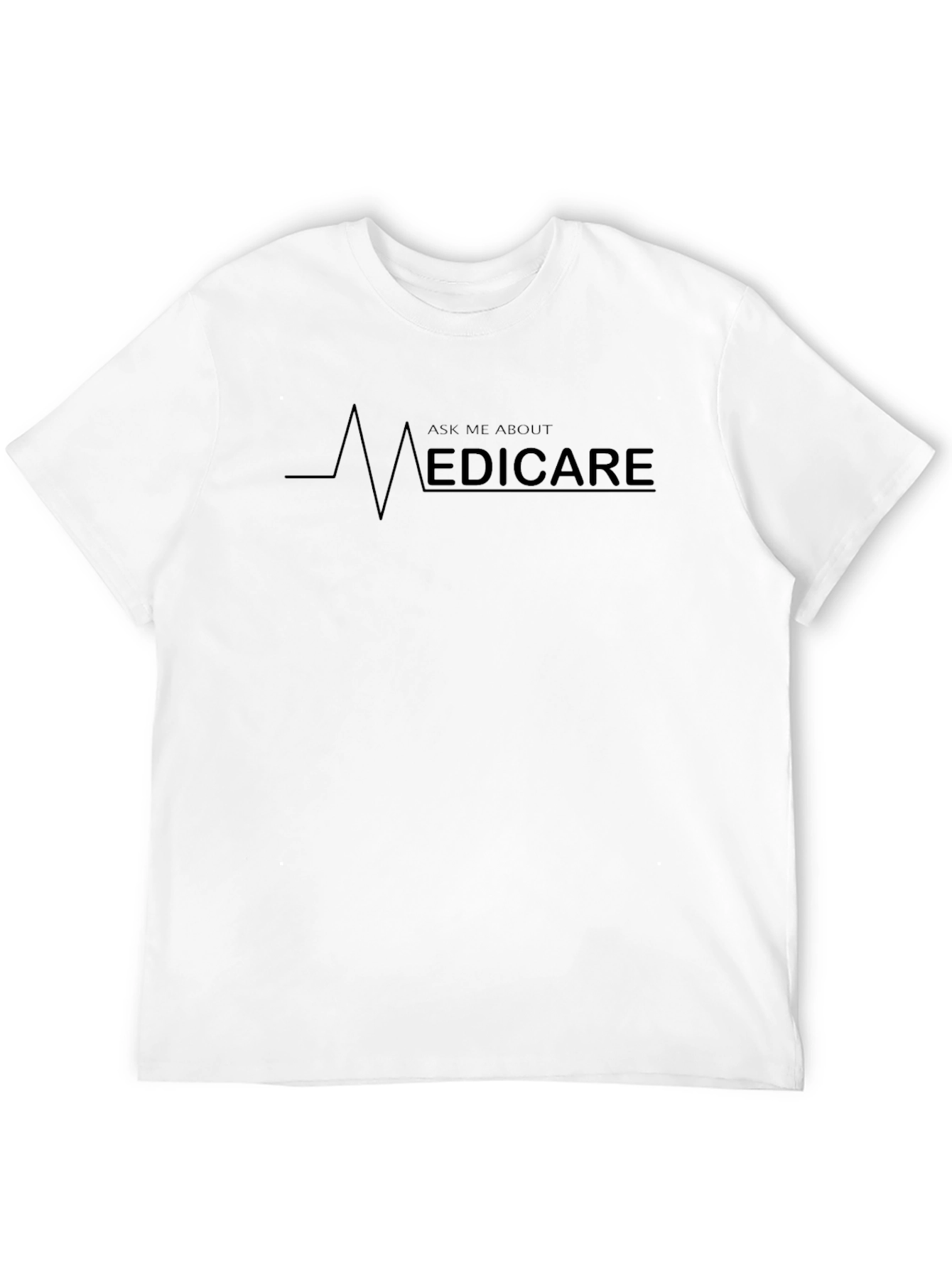 Black Ask Me About Medicare T-Shirt - Black view 12