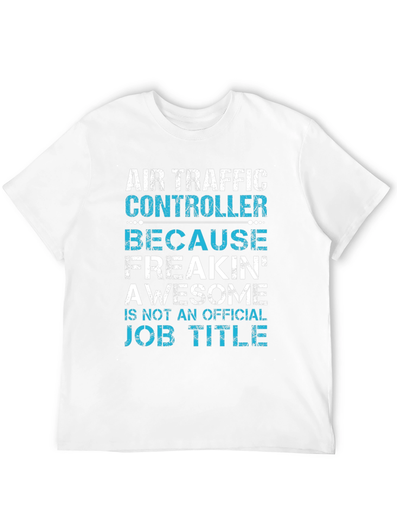 Black Air Traffic Controller Funny Job Title T-Shirt view 12