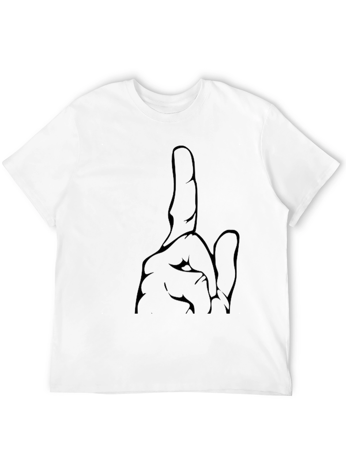 Black Statement Black T-Shirt - Bold Hand Graphic view 12