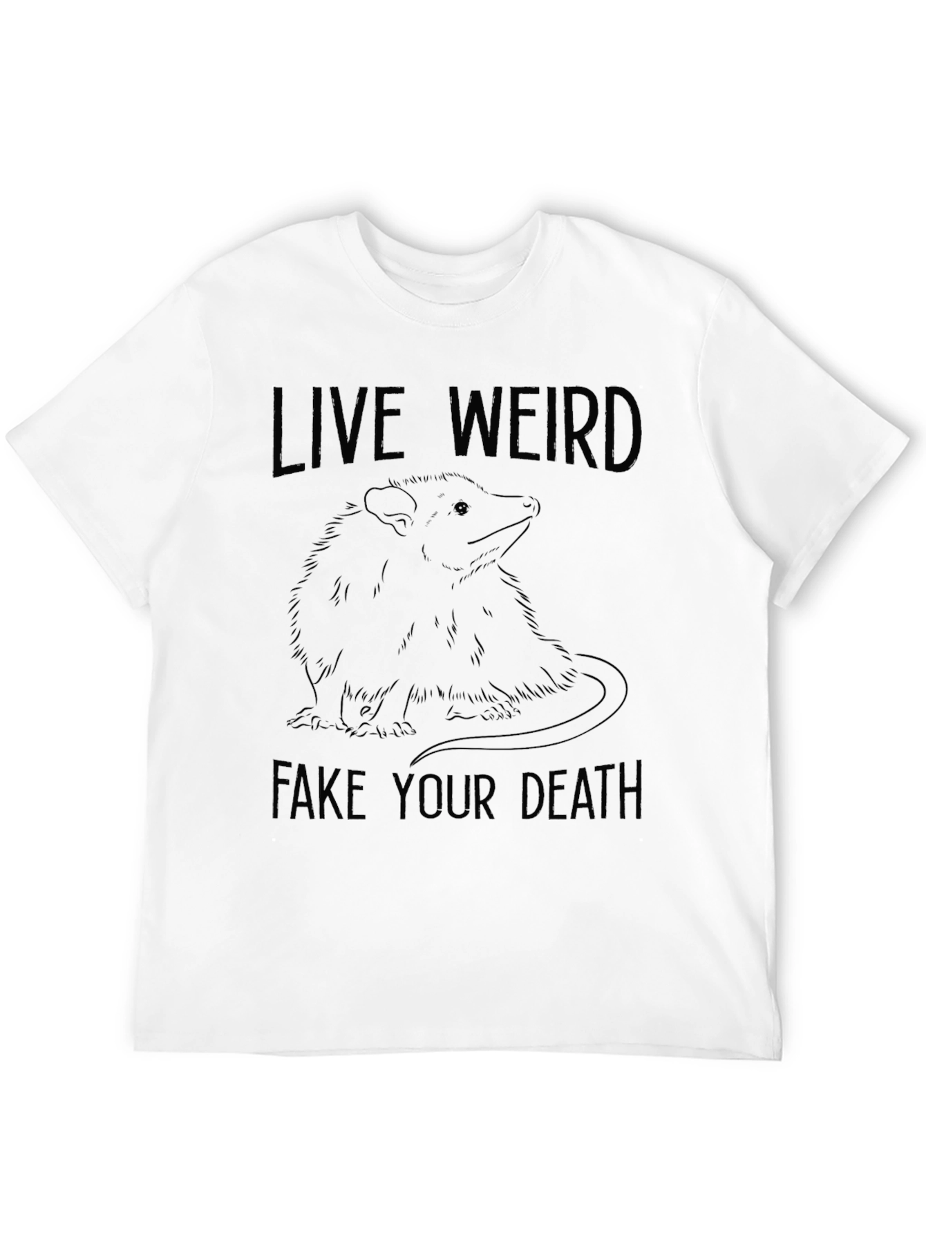 Black Live Weird Opossum T-Shirt view 12