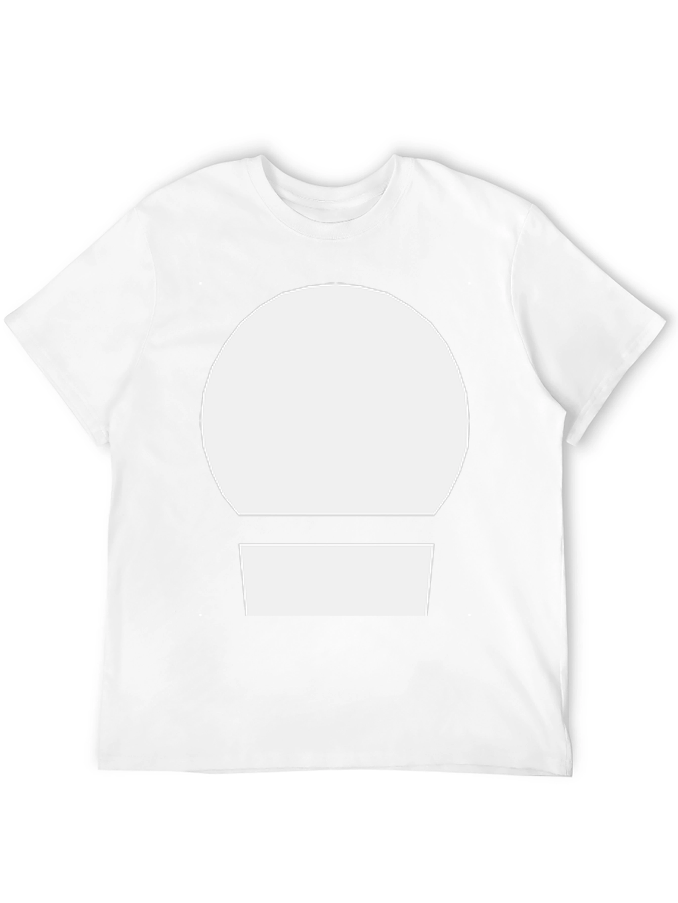 Black Minimalist Graphic Tee - White Circle Design view 12