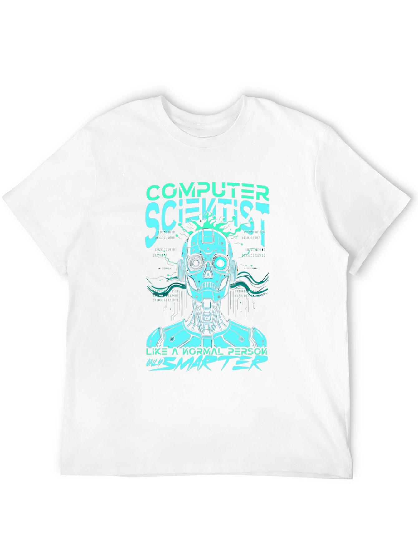 Black Computer Scientist Robot Graphic Tee view 12