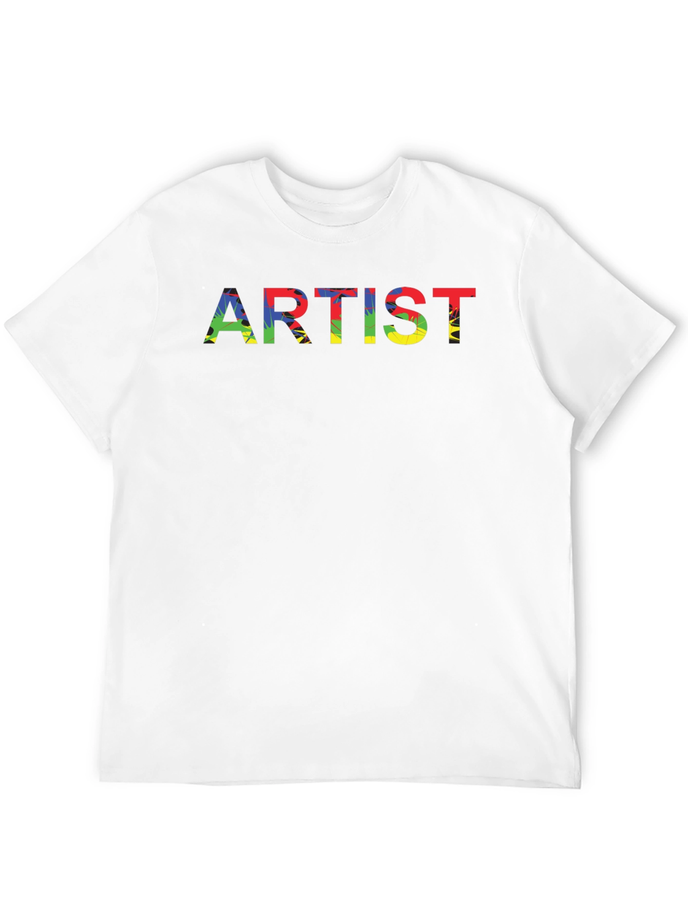 Black Colorful Artist Graphic T-Shirt view 12