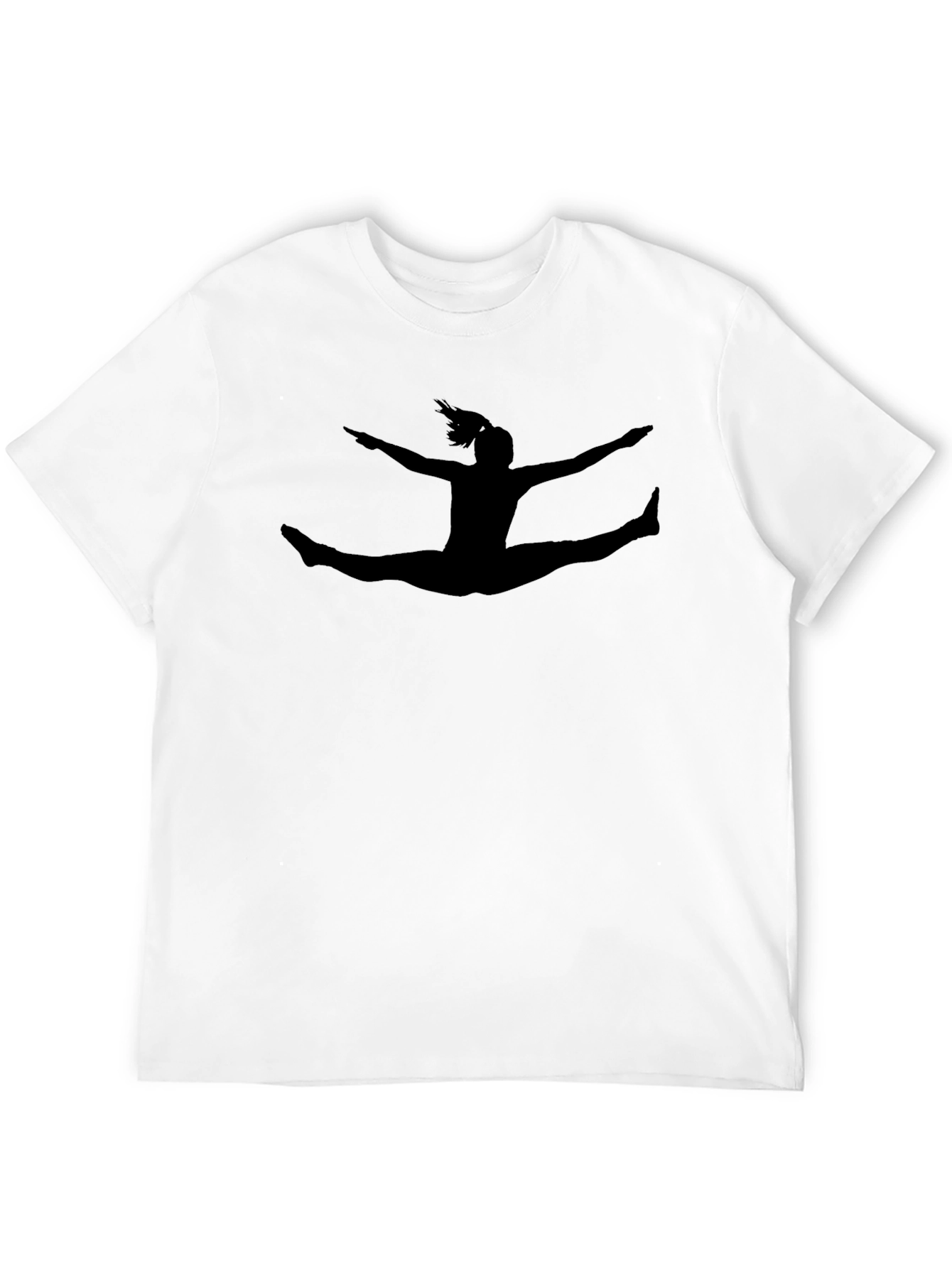 Black Gymnast Silhouette Black T-Shirt view 12
