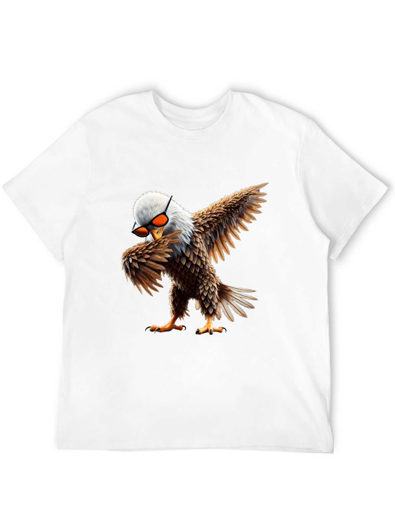 Black Cool Eagle Dabbing Graphic Tee view 12