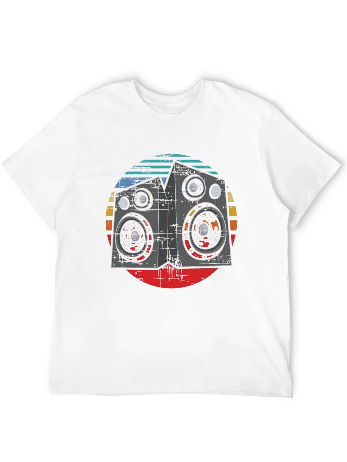 Black Retro Speaker Graphic T-Shirt view 12