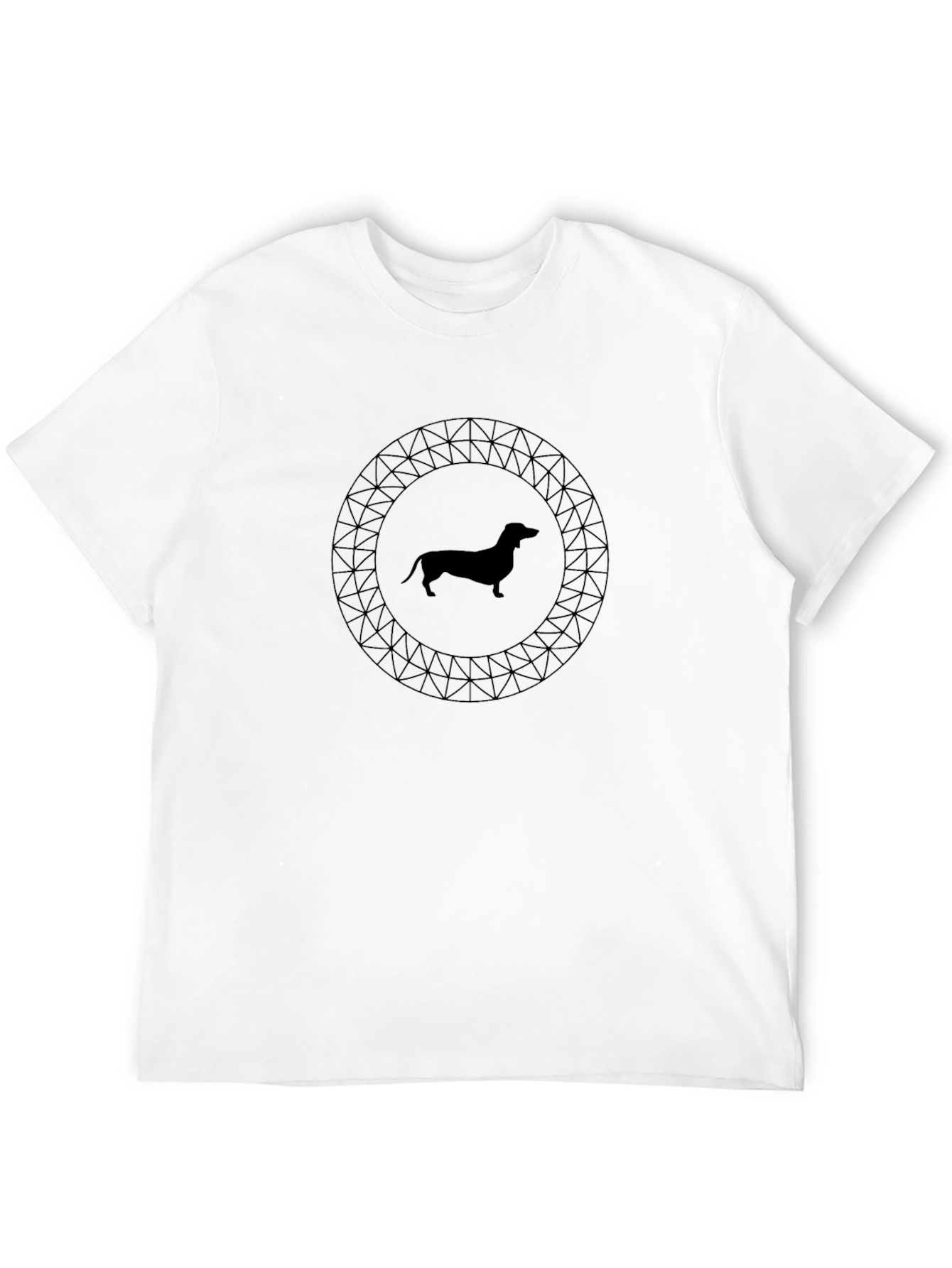 Black Dachshund Dog Silhouette Graphic Tee - Black view 12