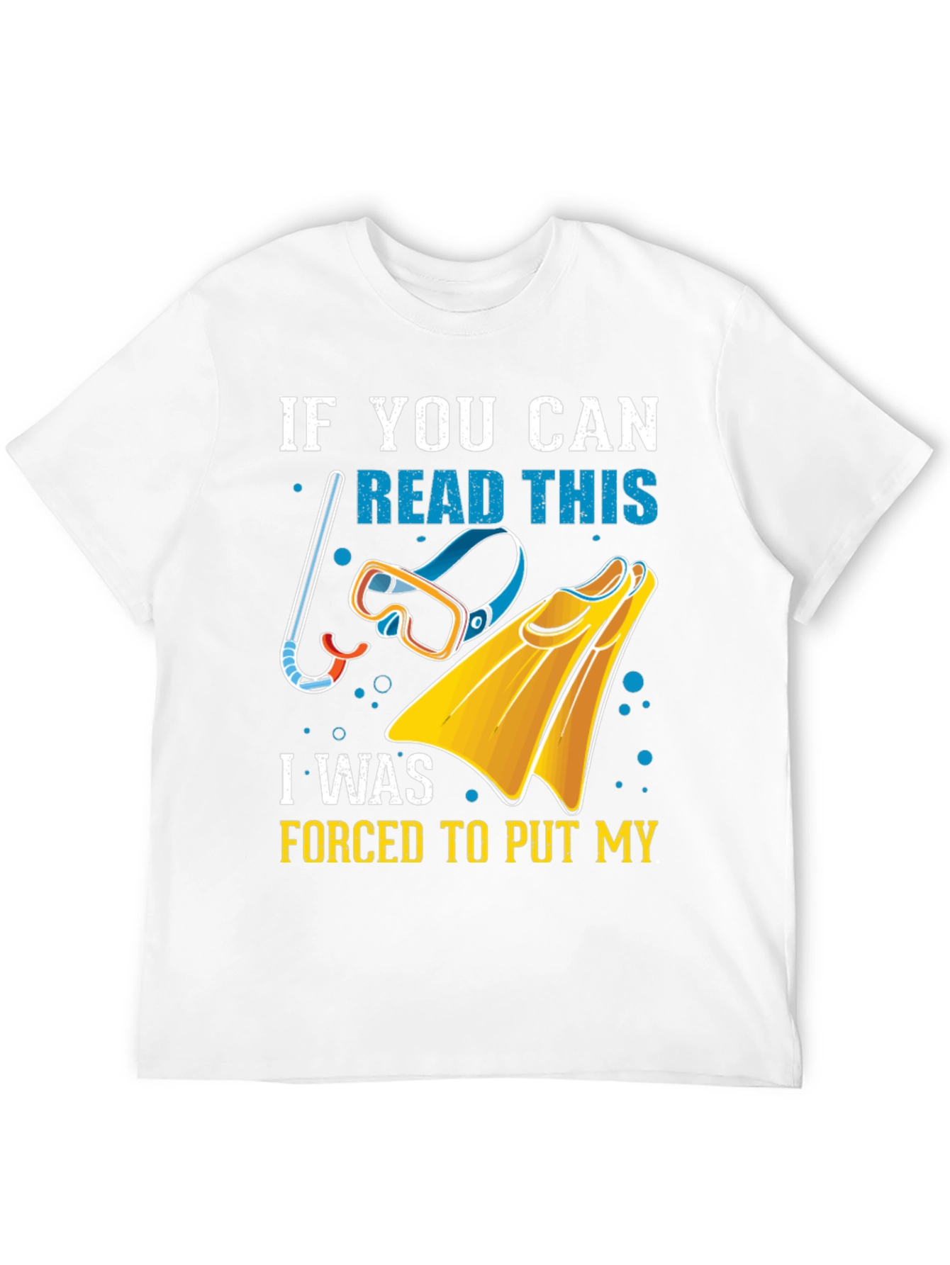 Black Snorkel Gear T-Shirt - If You Can Read This Funny Dive Tee view 12