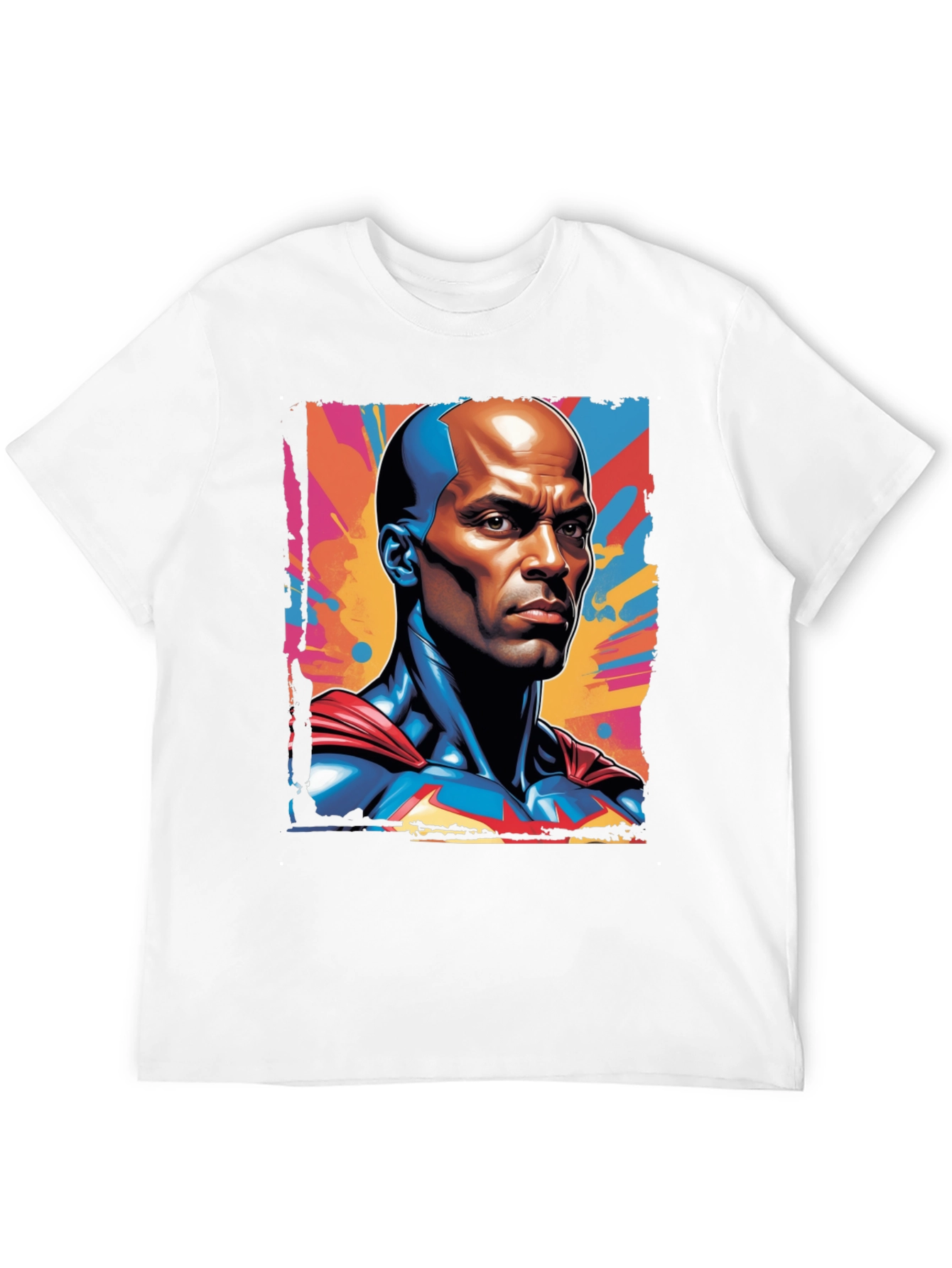 Black Bold Superhero Graphic Tee - Black Cotton view 12