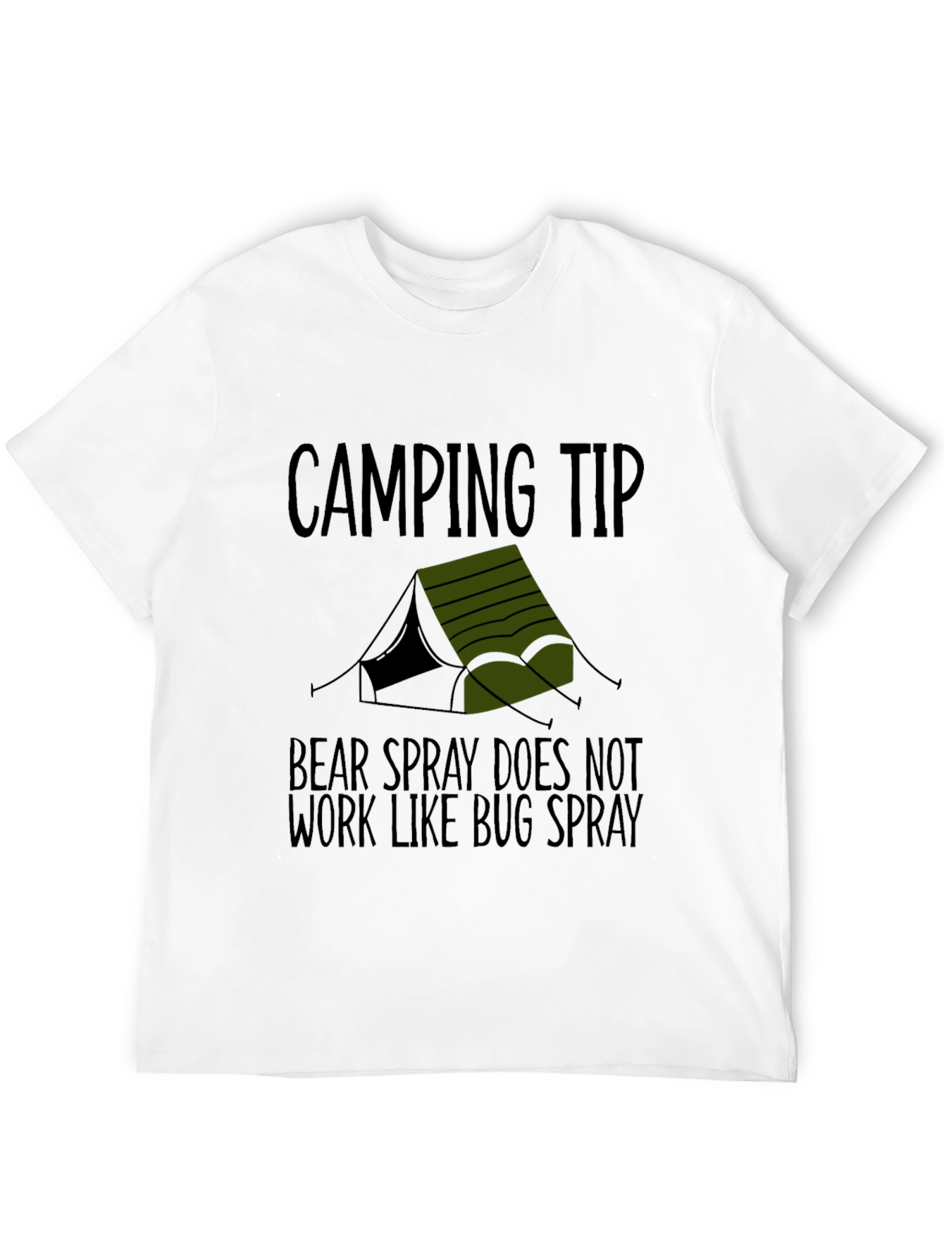 Black Camping Tip Bear Spray T-Shirt view 12