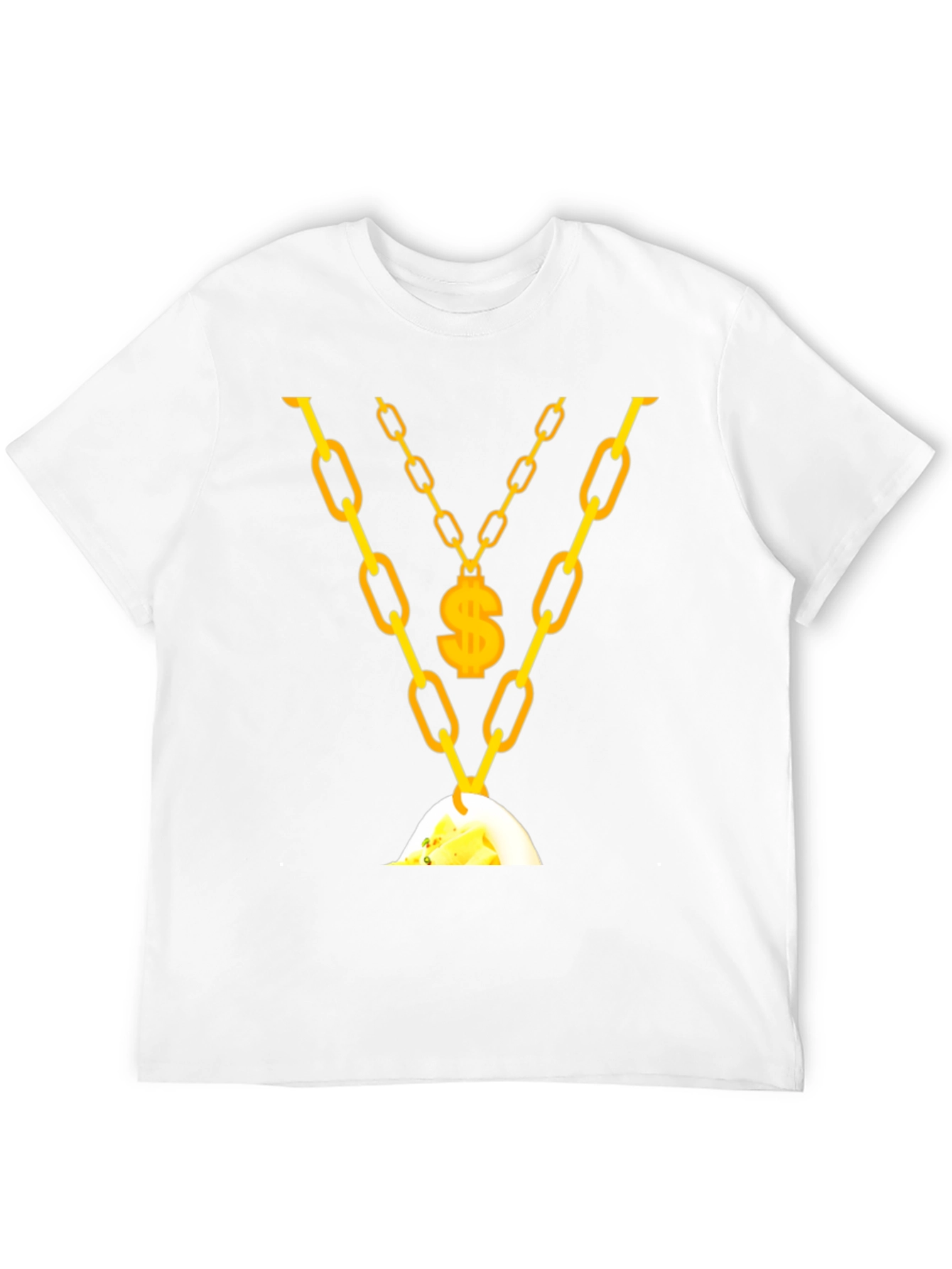 Black Men's Gold Chain & Money T-Shirt view 12