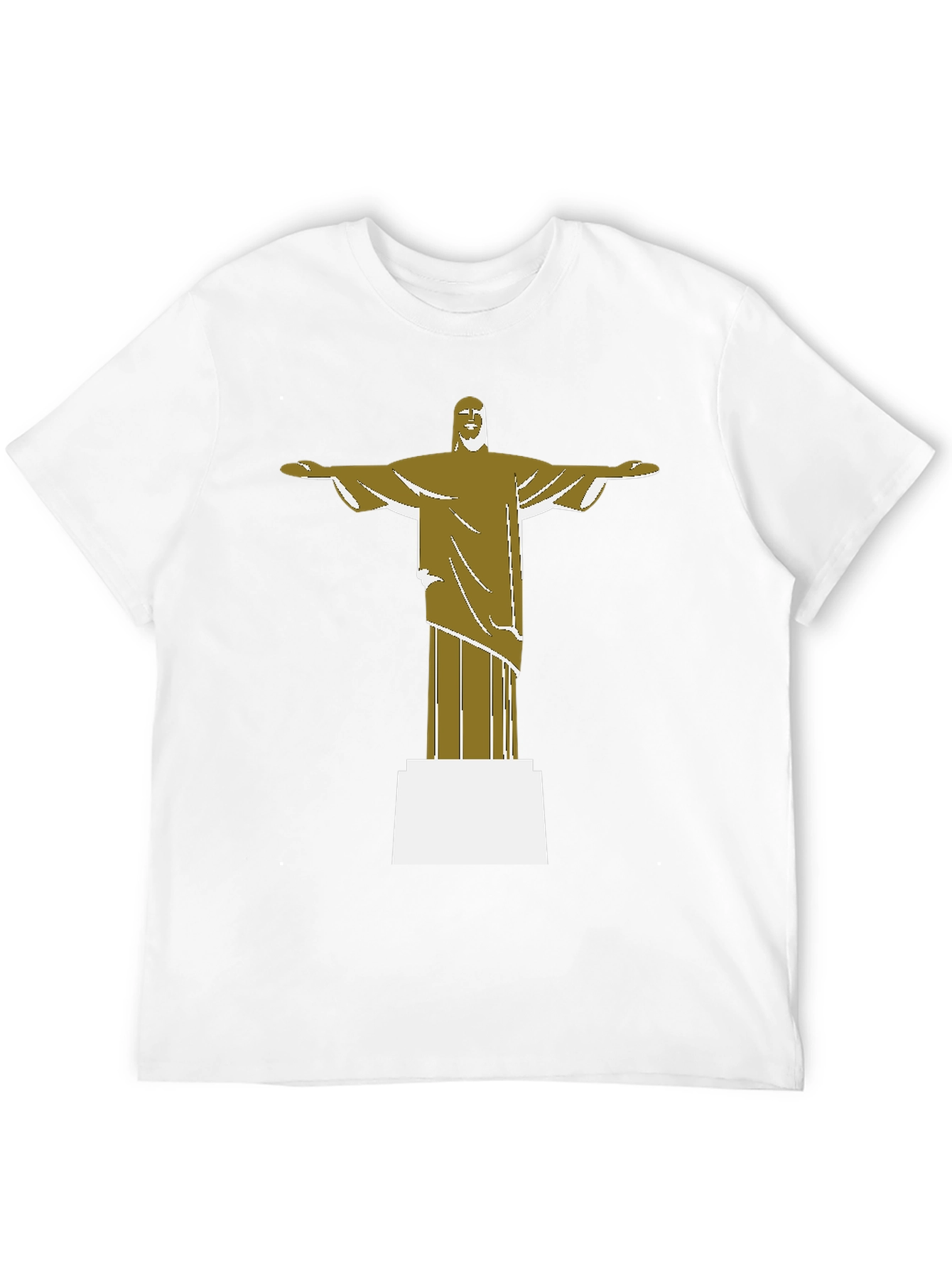 Black Christ the Redeemer Graphic Tee - Black Cotton Blend view 12