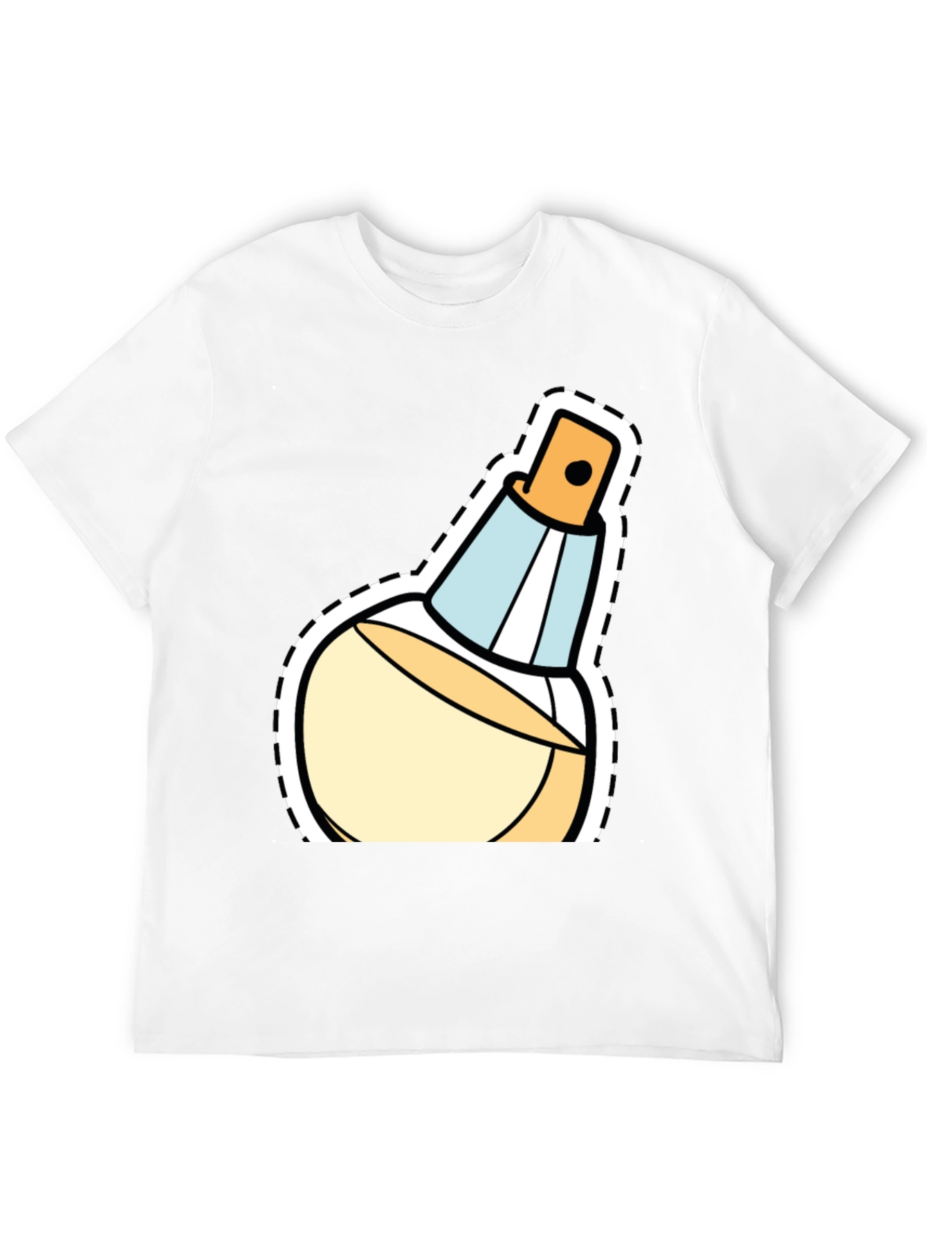 Black Stylish Perfume Bottle Graphic T-Shirt view 12