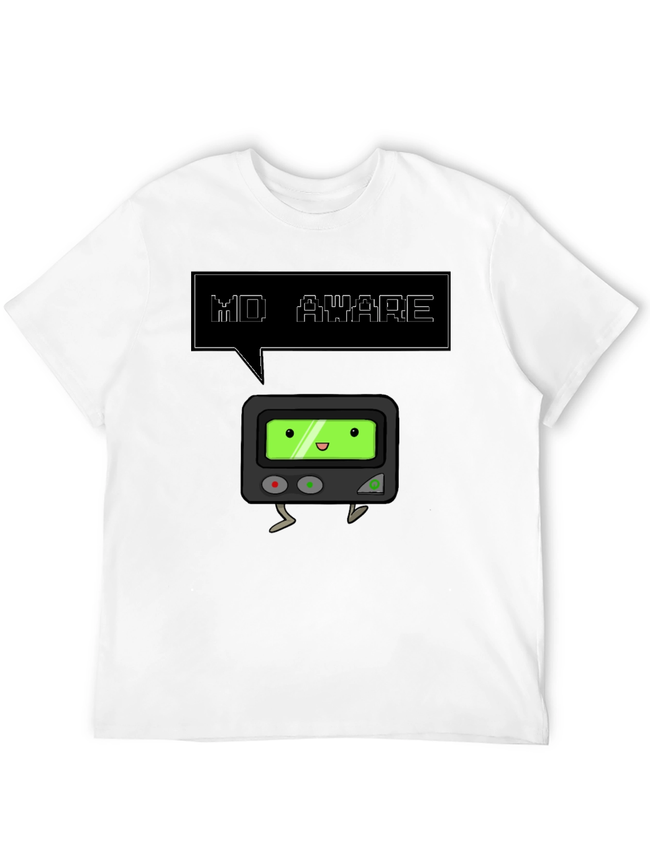 Black MD Aware Pager T-Shirt - Funny Medical Design view 12