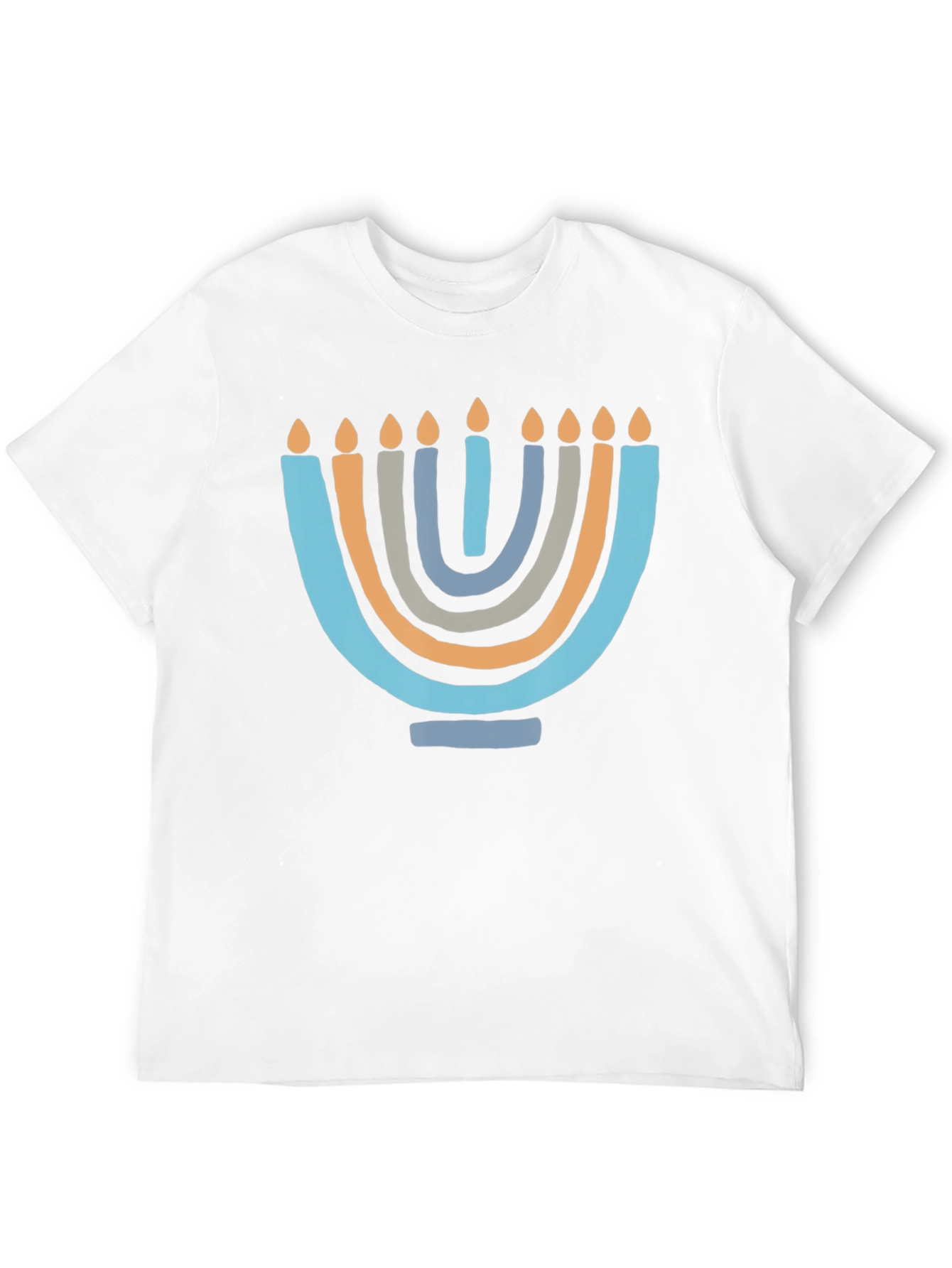 Black Men's Hanukkah Menorah Graphic Tee view 12