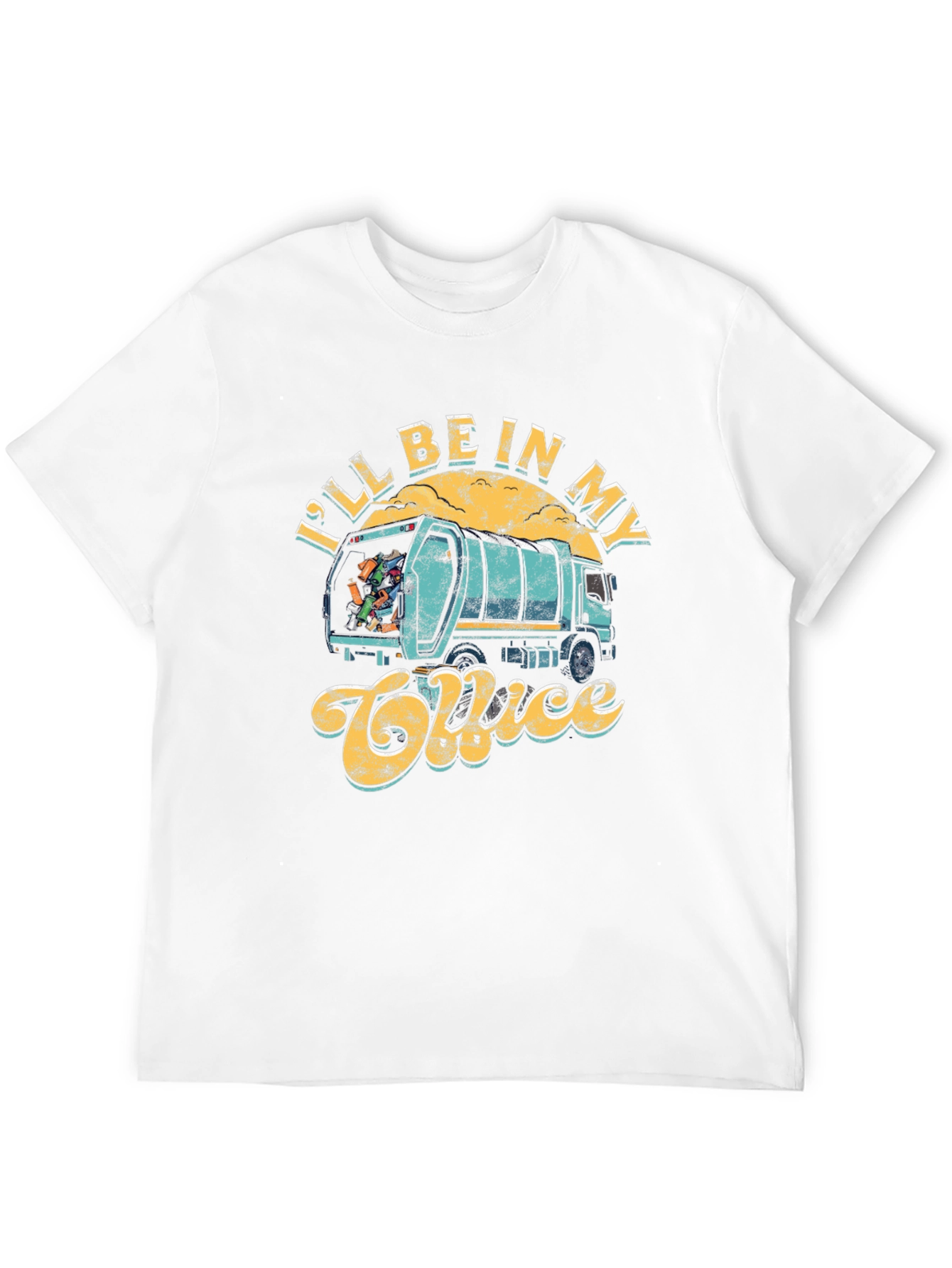 Black I'll Be In My Office Garbage Truck Graphic T-Shirt view 12