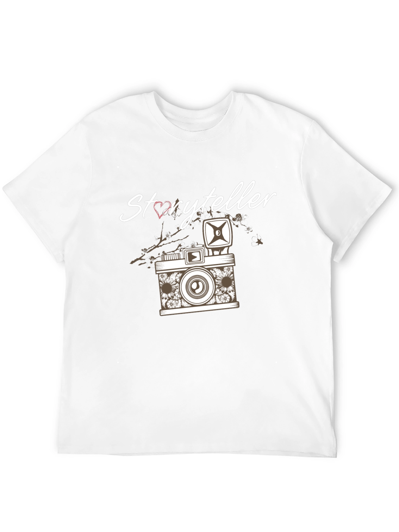 Black Storyteller Camera Graphic T-Shirt - Trendy Casual Tee view 12