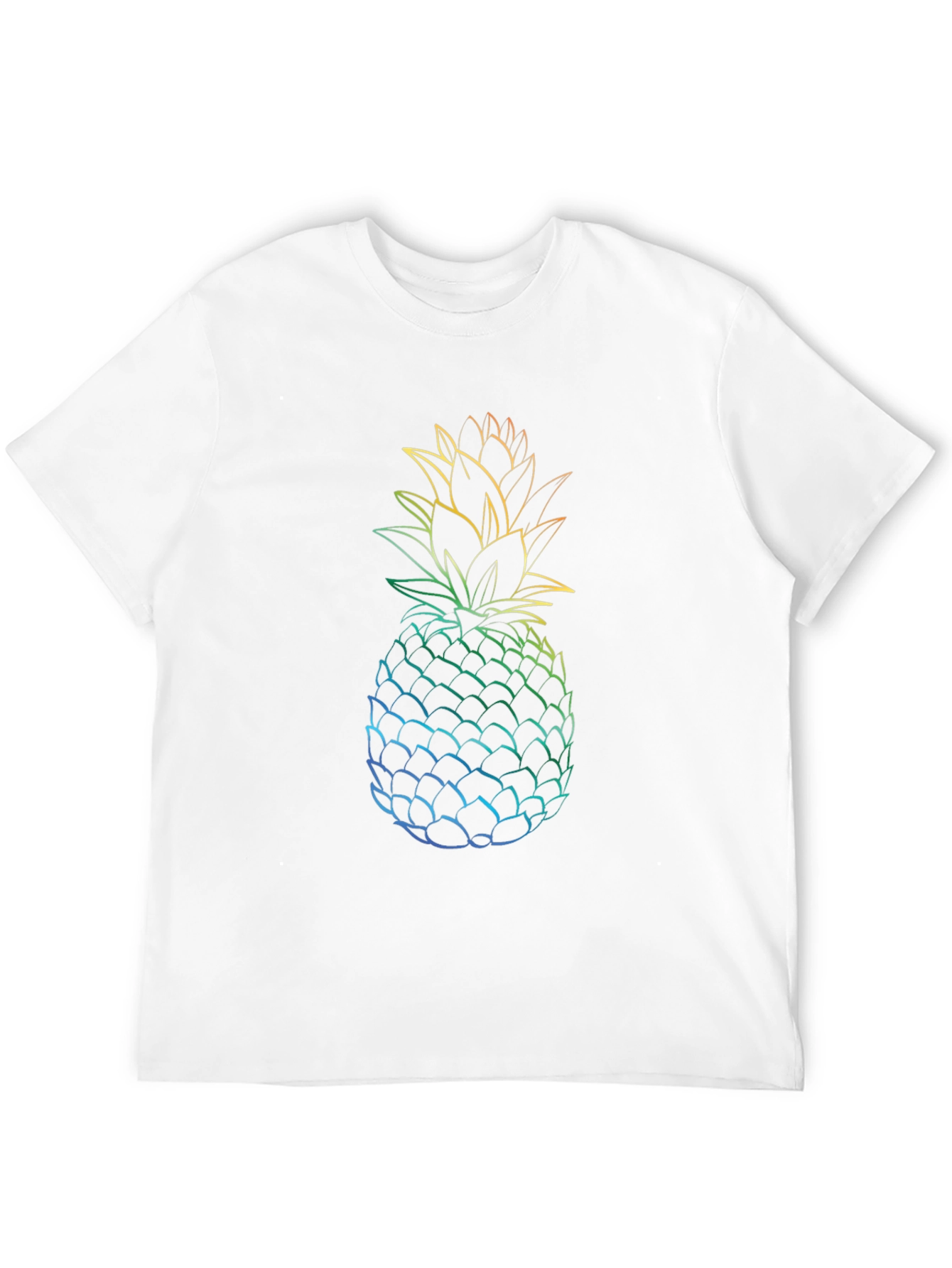 Black Rainbow Pineapple Graphic Tee - Black T-Shirt view 12