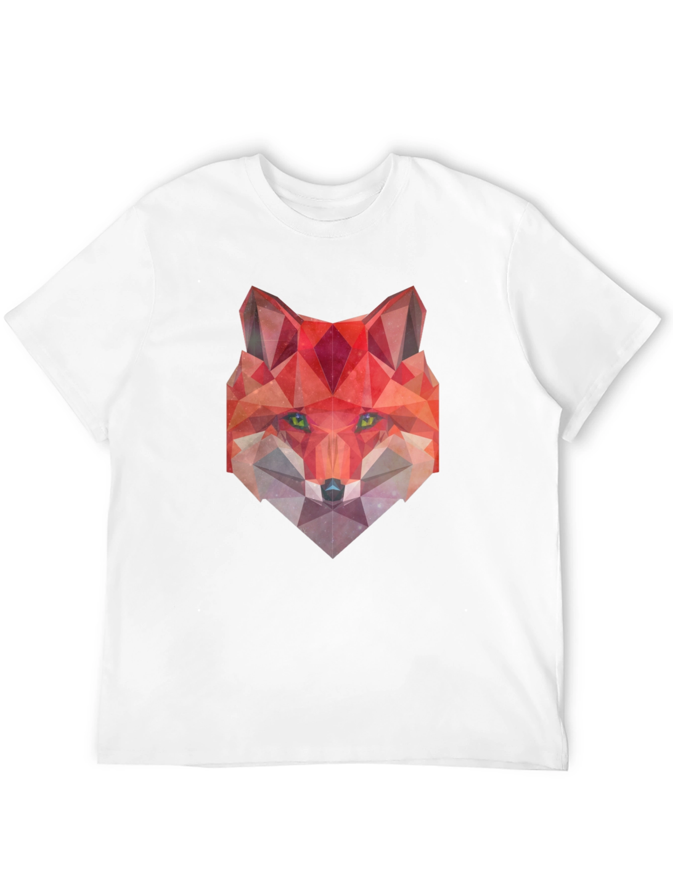 Black Geometric Fox Graphic Tee - Modern Style view 12