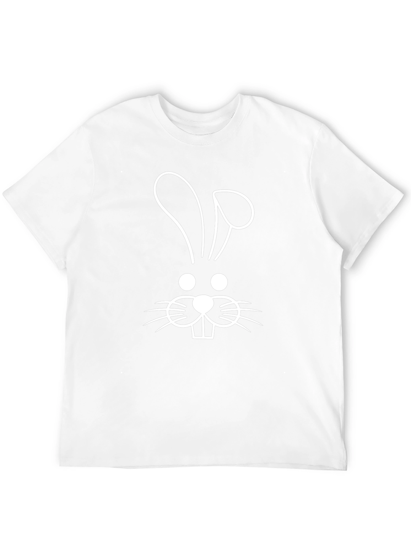 Black Bunny Face Black T-Shirt view 12