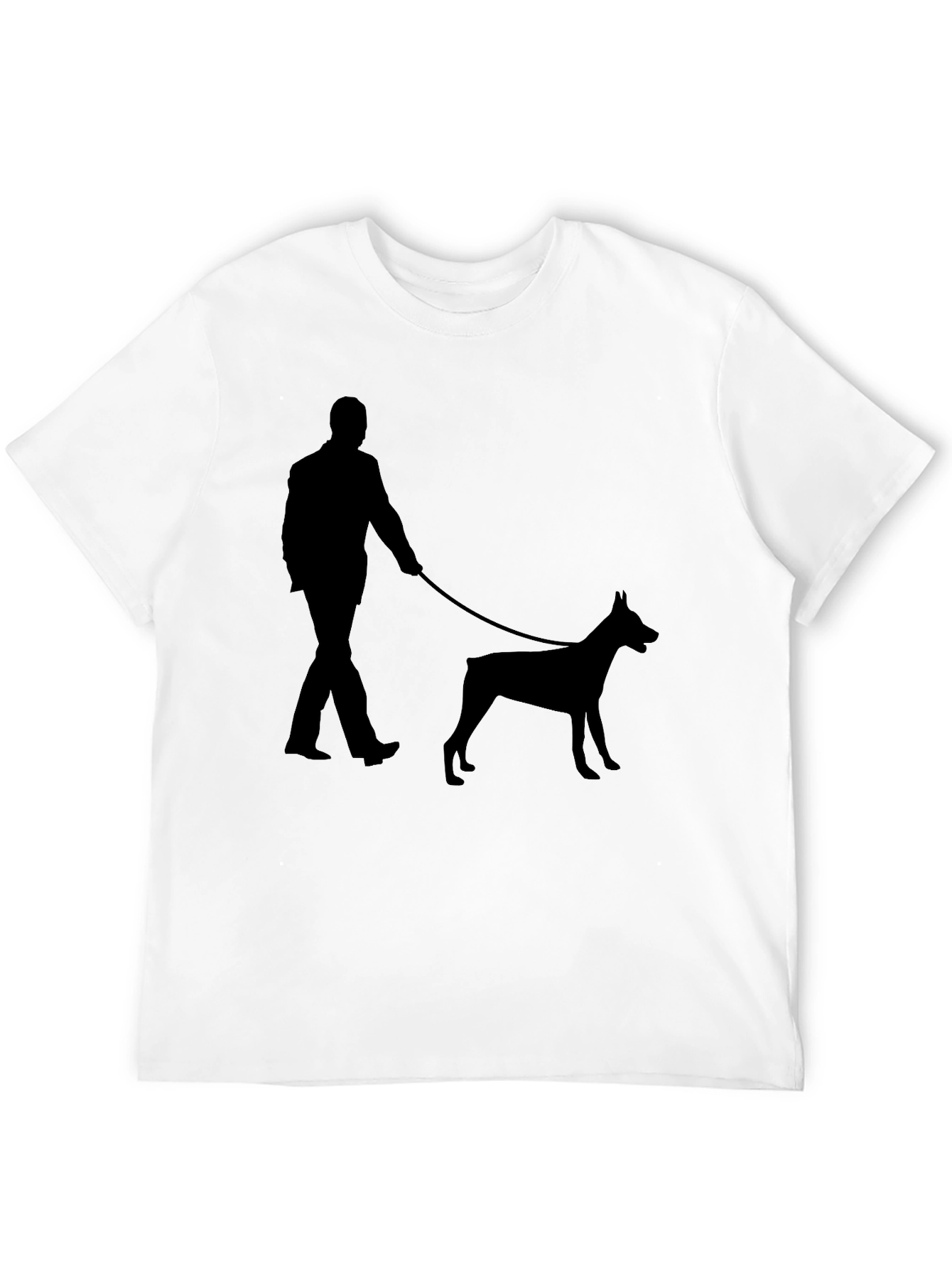 Black Dog Walker T-Shirt - Black Cotton view 12