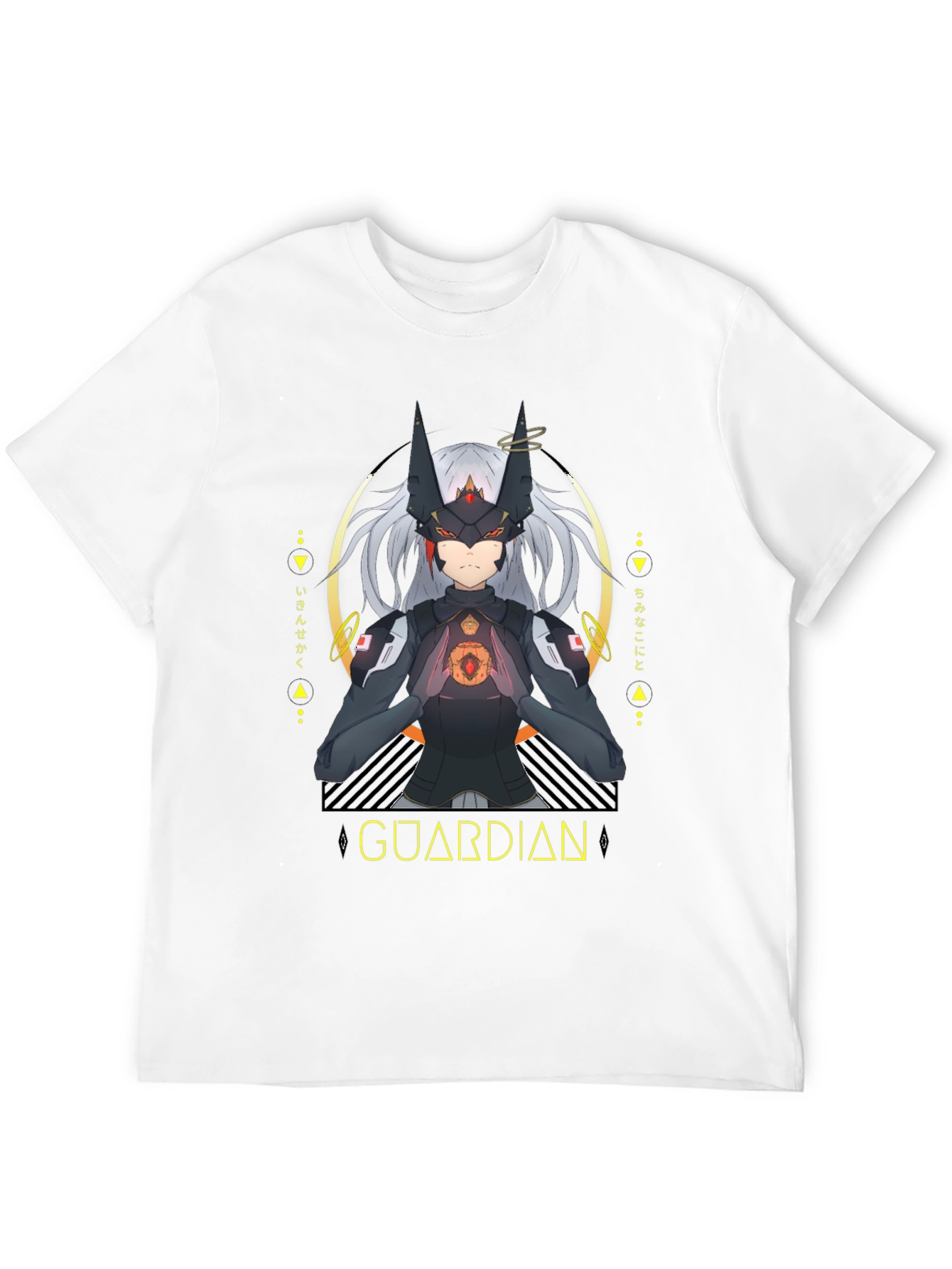 Black Guardian Anime Graphic Black T-Shirt view 12