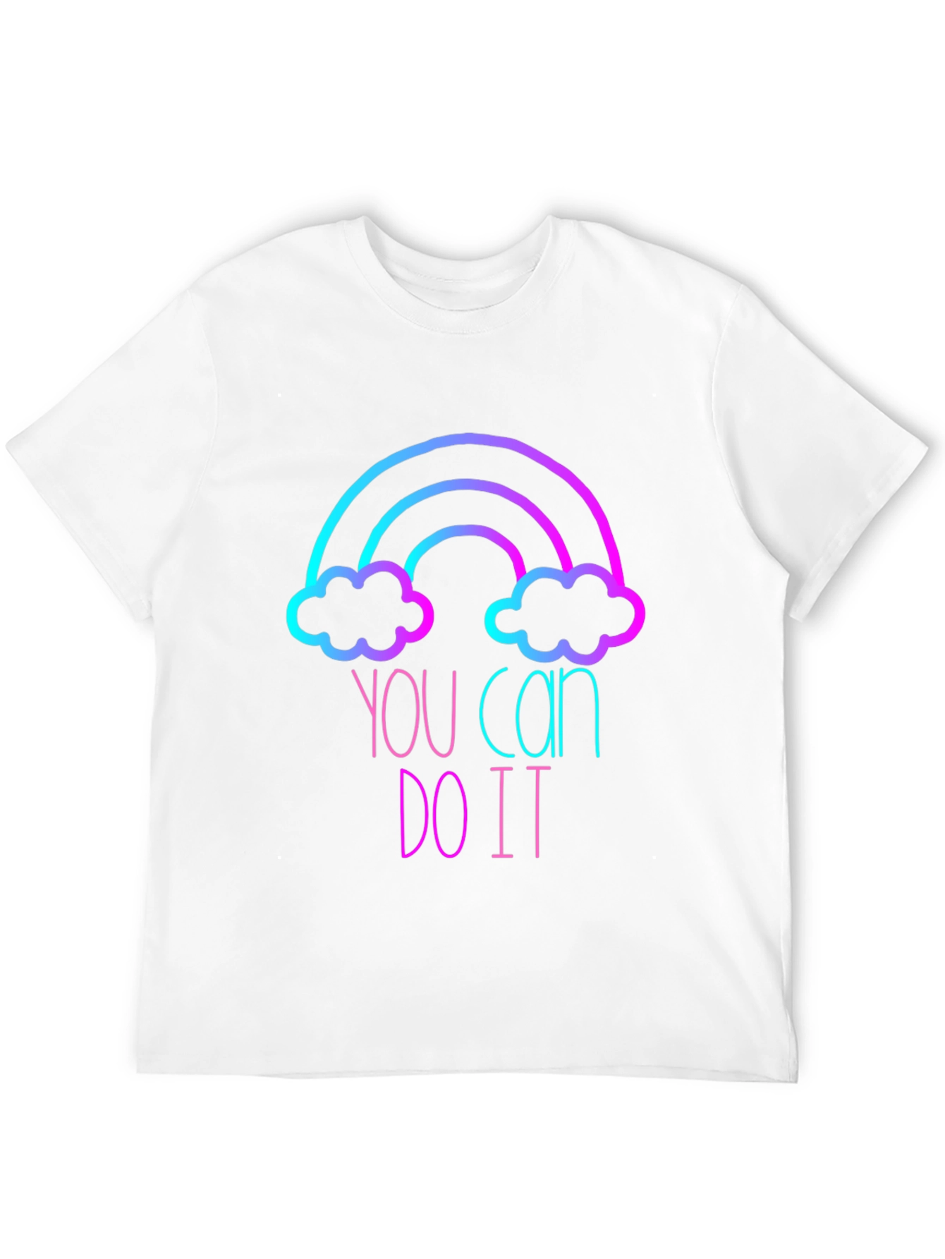 Black Motivational Rainbow Graphic Tee - You Can Do It view 12