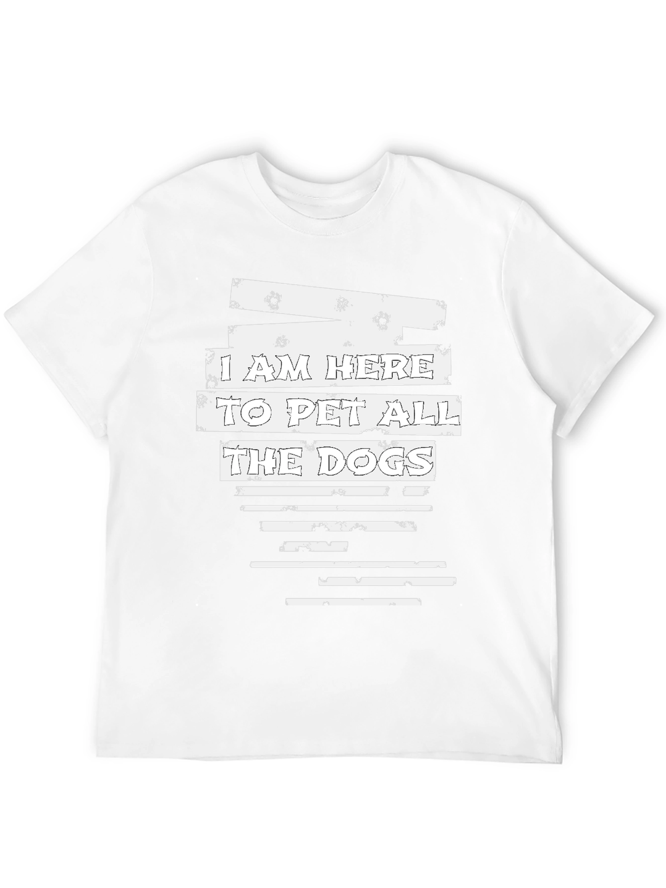 Black I Am Here to Pet All the Dogs T-Shirt view 12