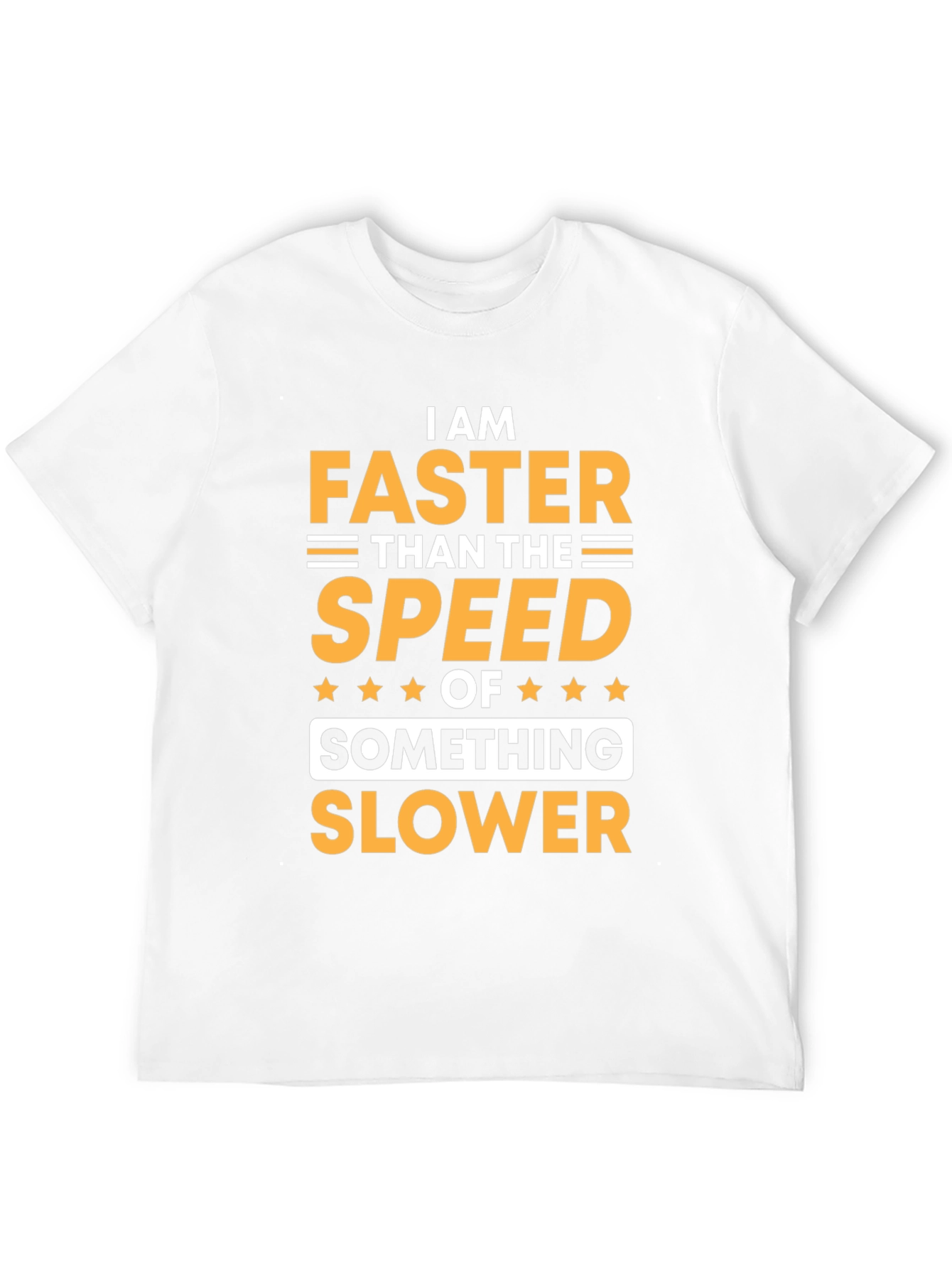 Black Funny Speed T-Shirt - I Am Faster Than Something Slower Tee view 12