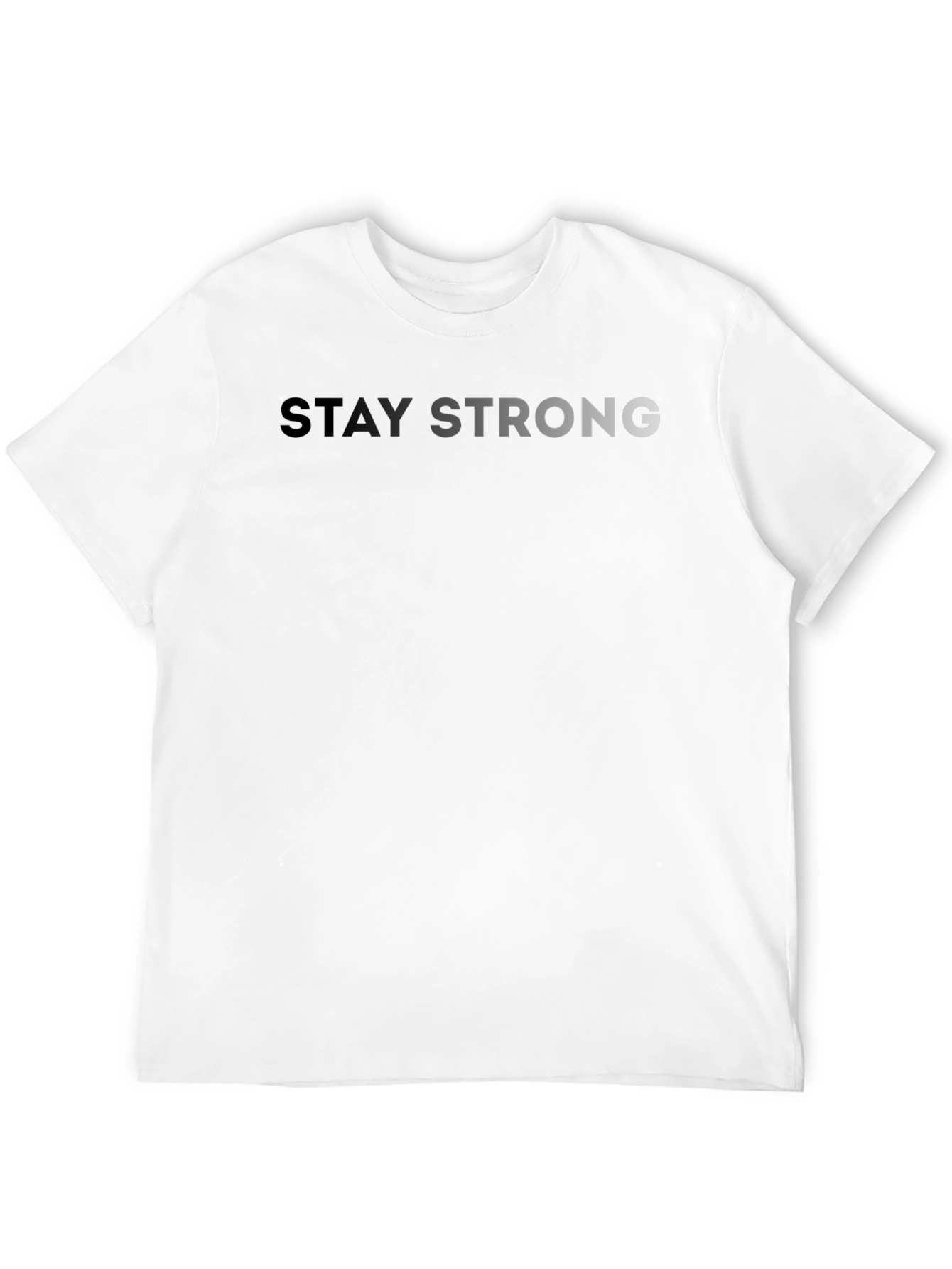 Black Stay Strong Black T-Shirt - Men's Comfort Fit view 12