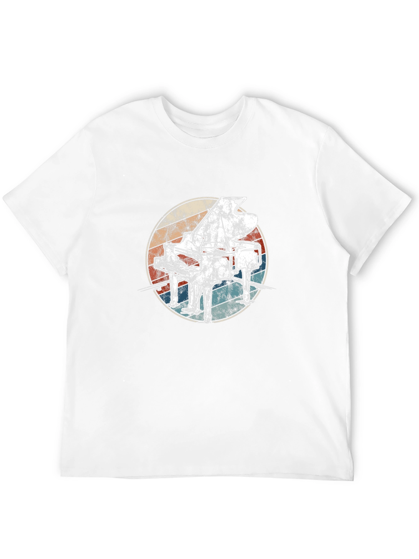 Black Vintage Piano T-Shirt - Retro Music Tee view 12