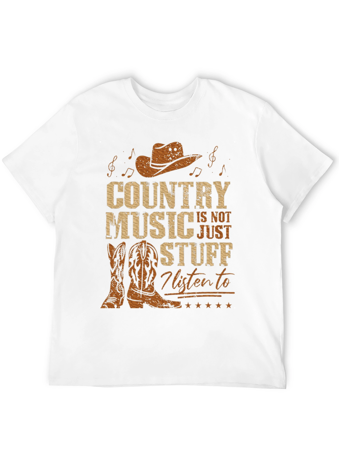 Black Country Music T-Shirt - Cowboy Hat Boots Graphic Tee view 12