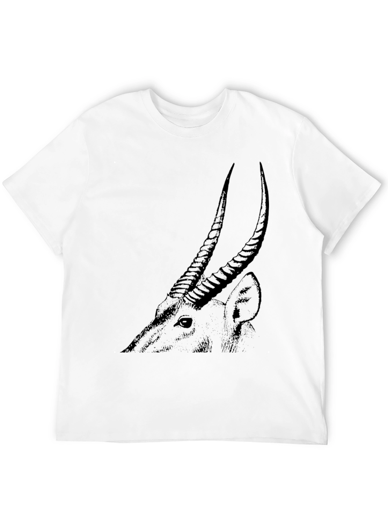 Black Antelope Graphic Tee - Sleek Black Cotton T-Shirt view 12