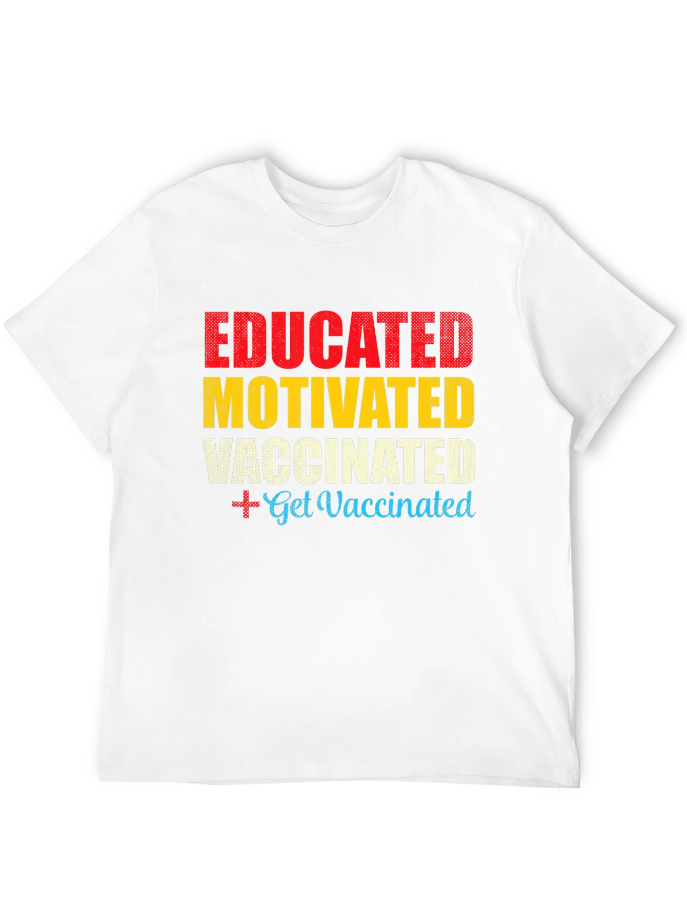 Black Educated Motivated Vaccinated T-Shirt view 12